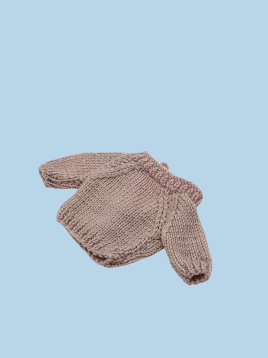 Minikane Doll Clothes | Knitted Pullover - Dusty Pink (11" & 13" dolls) - Image 2