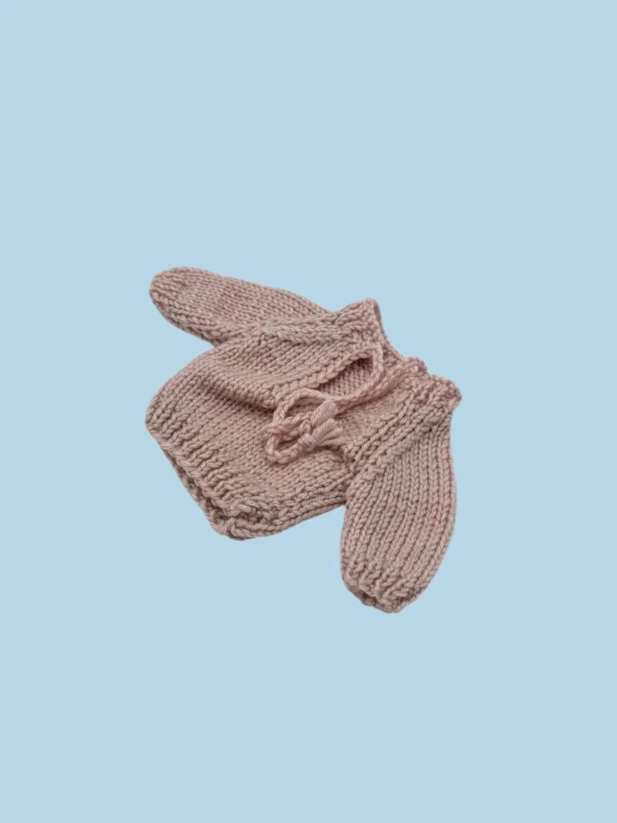 Minikane Doll Clothes | Knitted Pullover - Dusty Pink (11" & 13" dolls) - Image 3