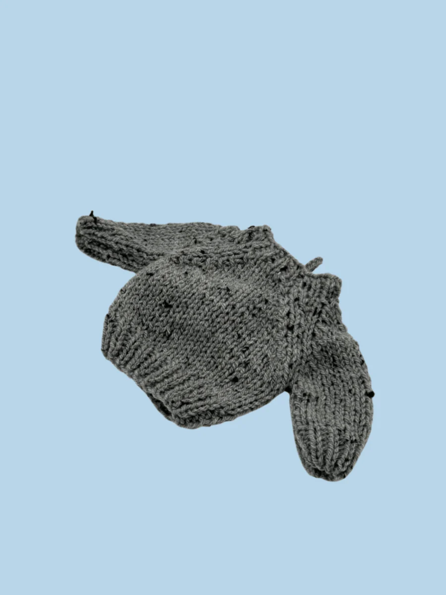 Minikane Doll Clothes | Knitted Pullover - Grey (11" & 13" dolls) - Image 2