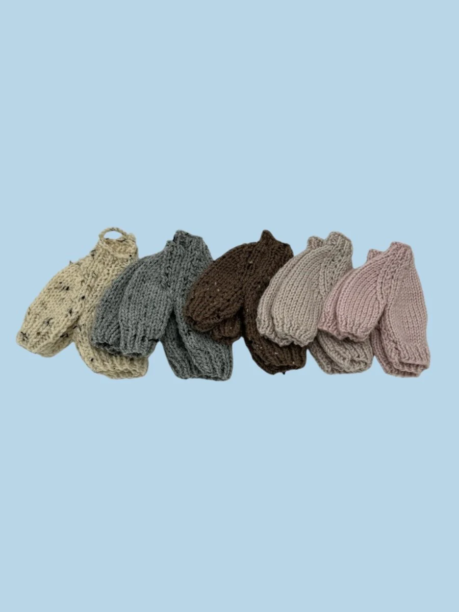 Minikane Doll Clothes | Knitted Pullover - Grey (11" & 13" dolls) - Image 6