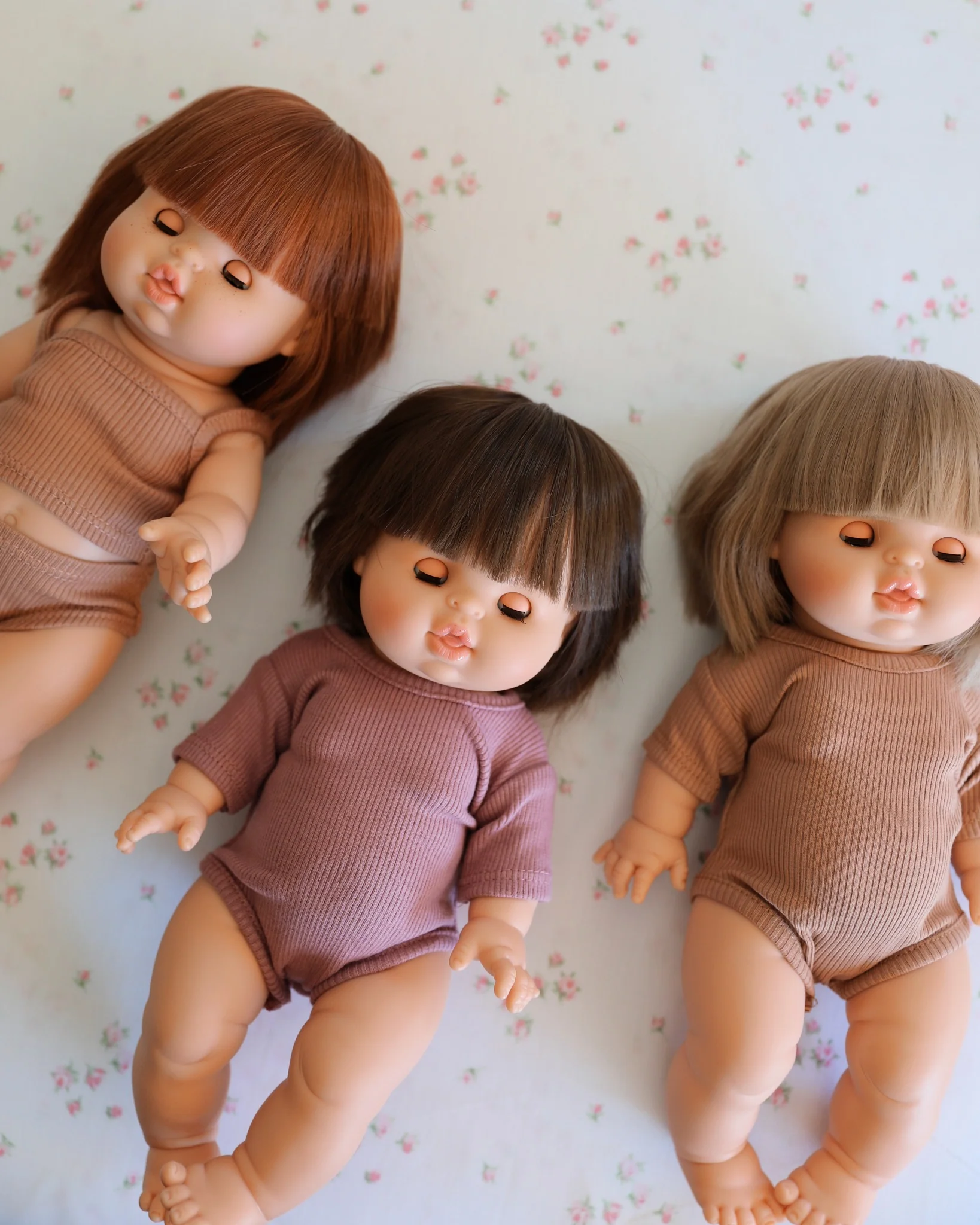 Minikane Doll Clothes | Short Sleeved Doll Bodysuit - Brown - Image 2
