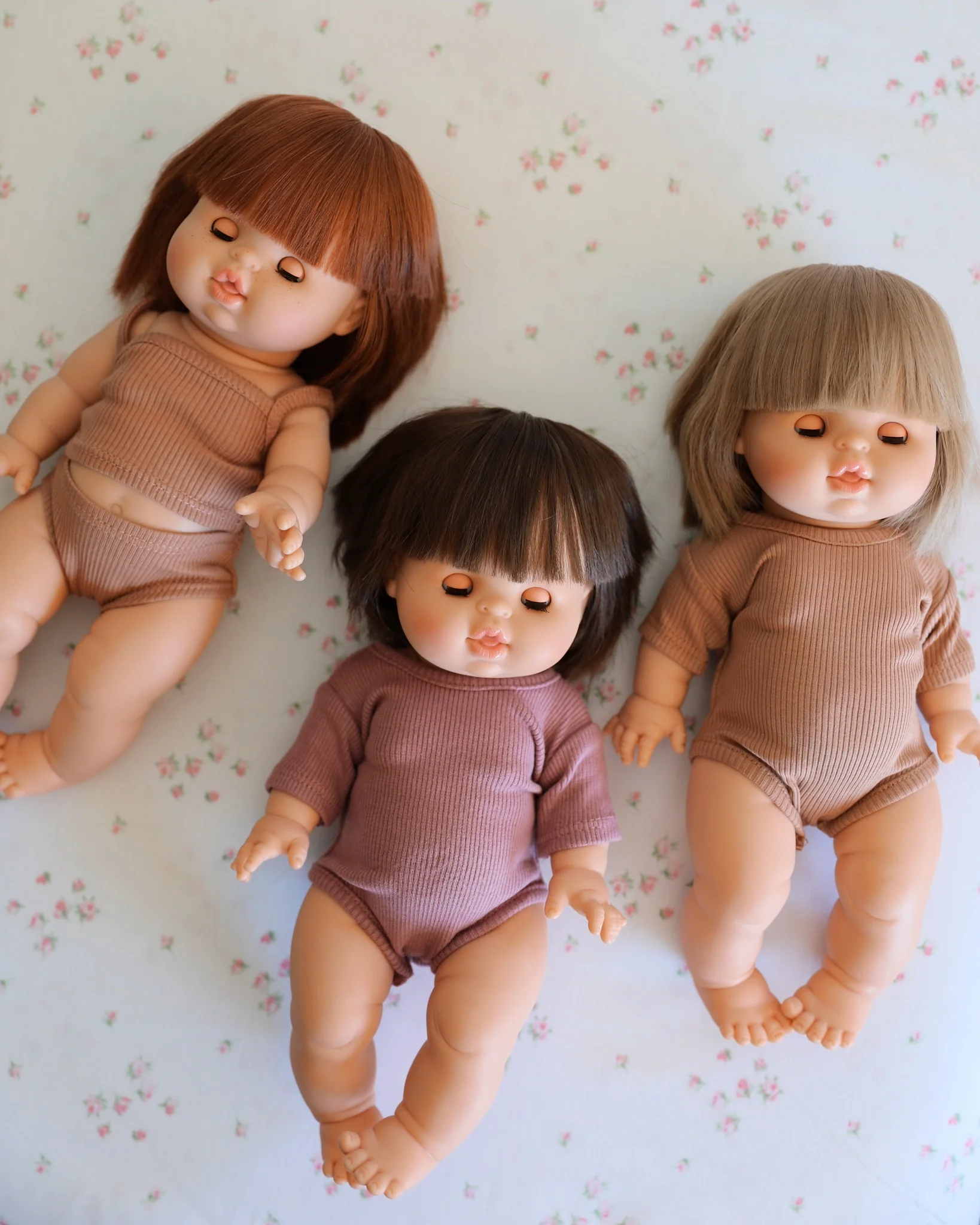 Minikane Doll Clothes | Short Sleeved Doll Bodysuit - Brown - Image 3