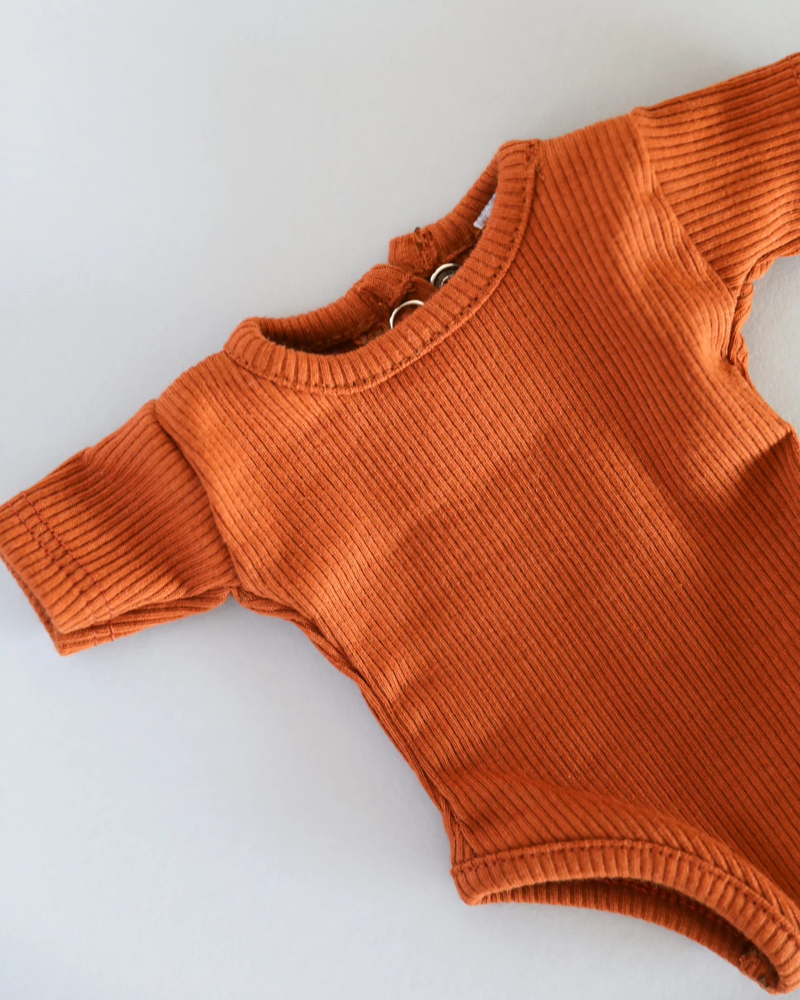 Minikane Doll Clothes | Short Sleeved Doll Bodysuit - Caramel - Image 2