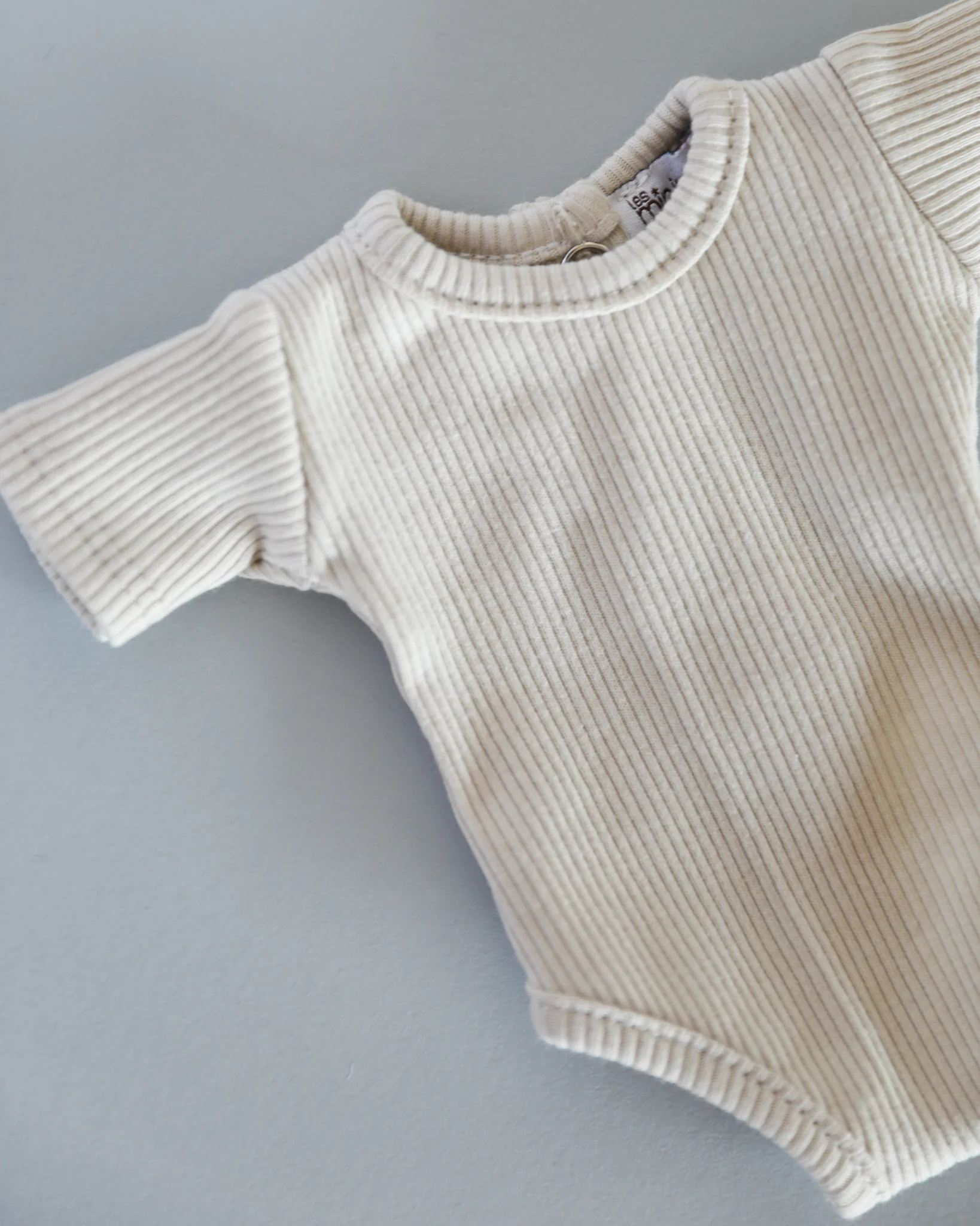 Minikane Doll Clothes | Short Sleeved Doll Bodysuit - Off White - Image 2