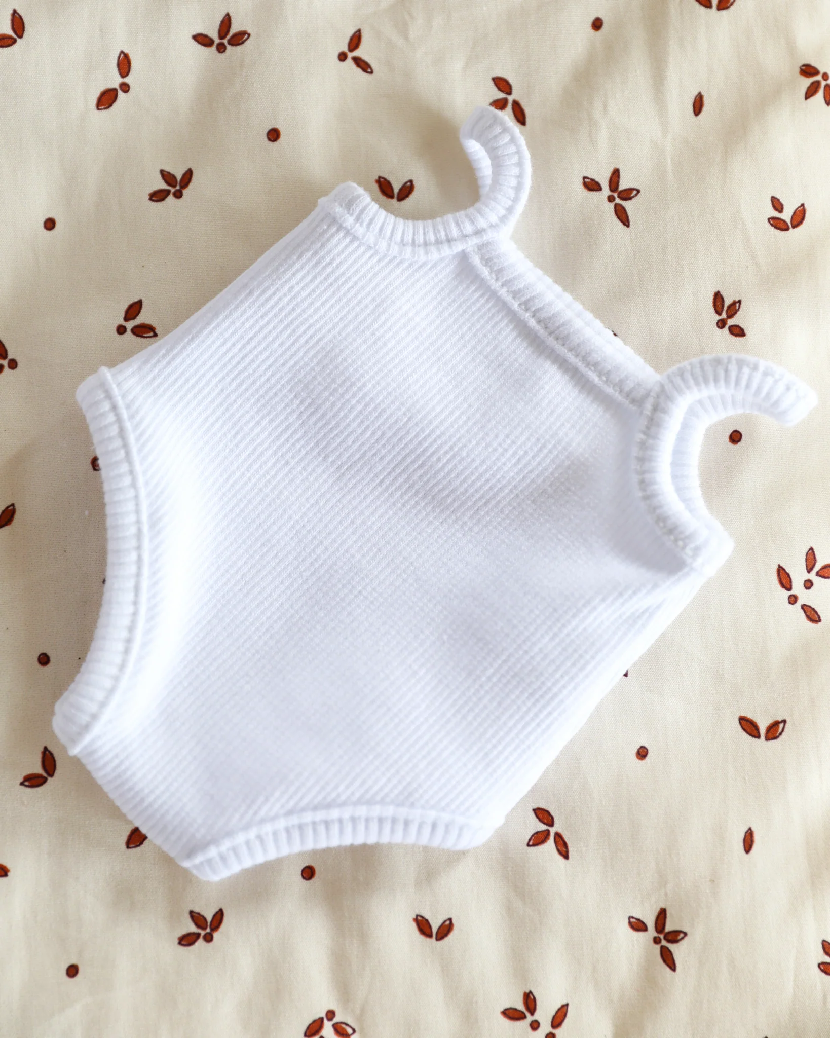 Minikane Doll Clothes | Sleeveless Doll Bodysuit - White - Image 2