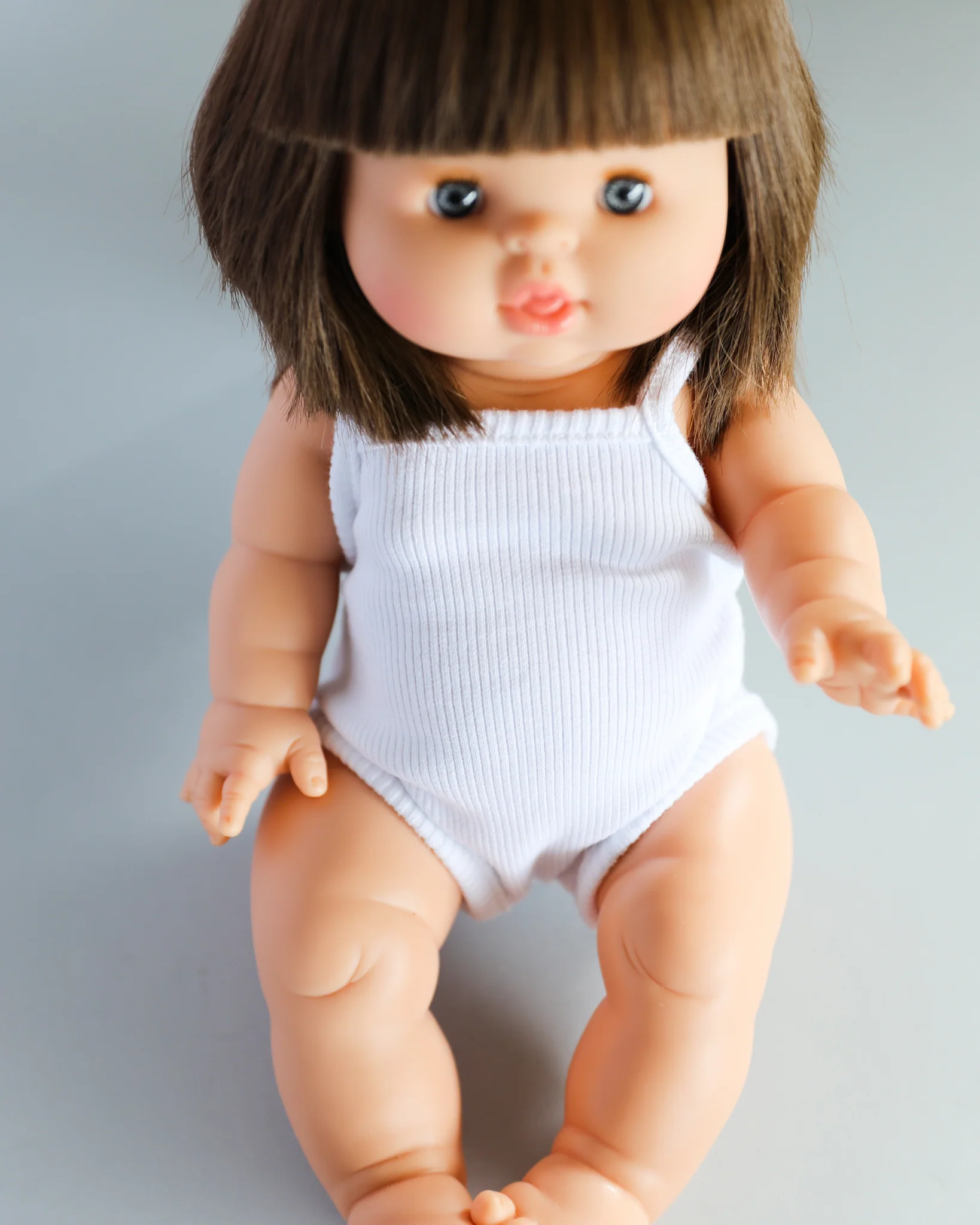 Minikane Doll Clothes | Sleeveless Doll Bodysuit - White - Image 3