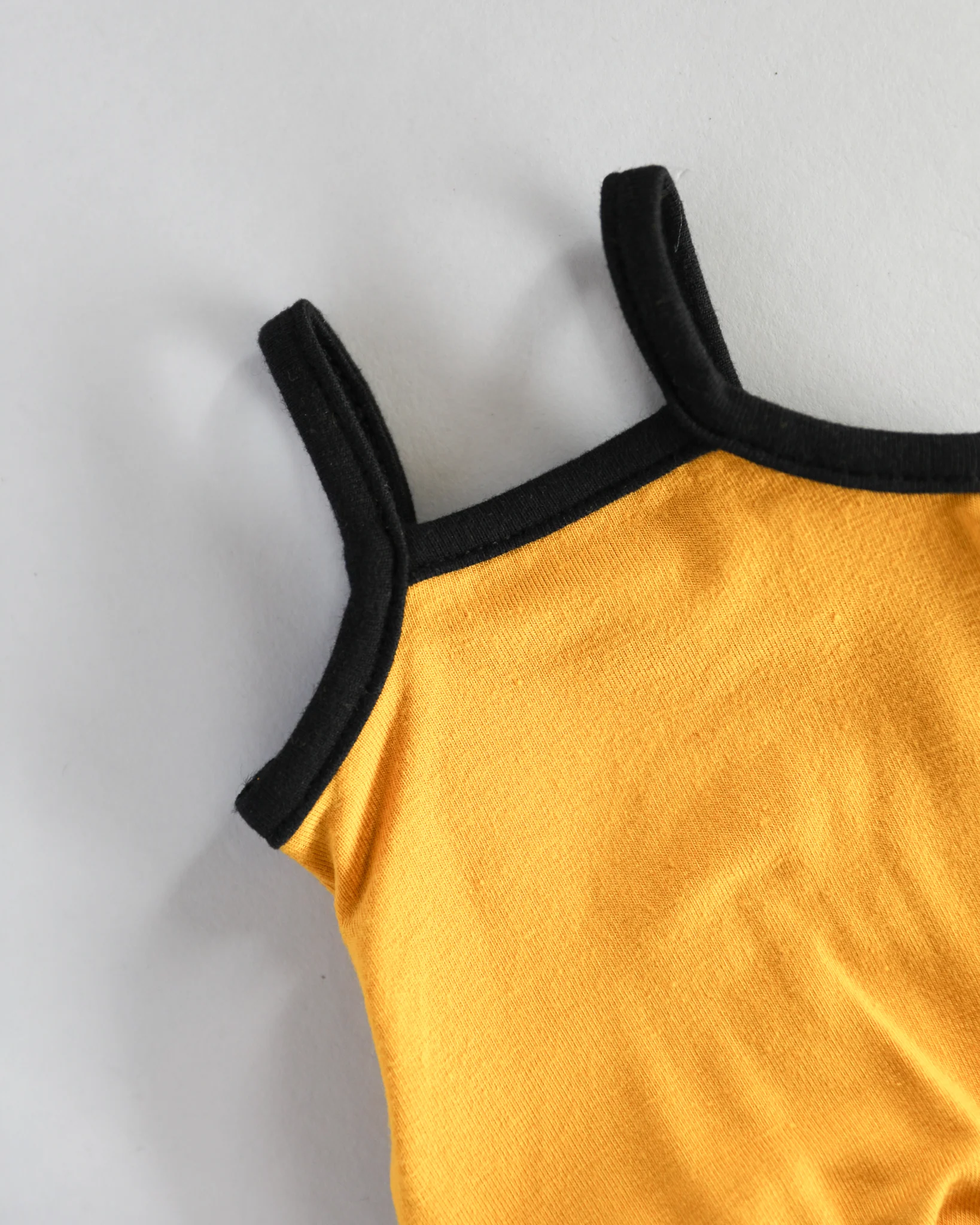 Minikane Doll Clothes | Sleeveless Retro Doll Bodysuit - Mustard - Image 2