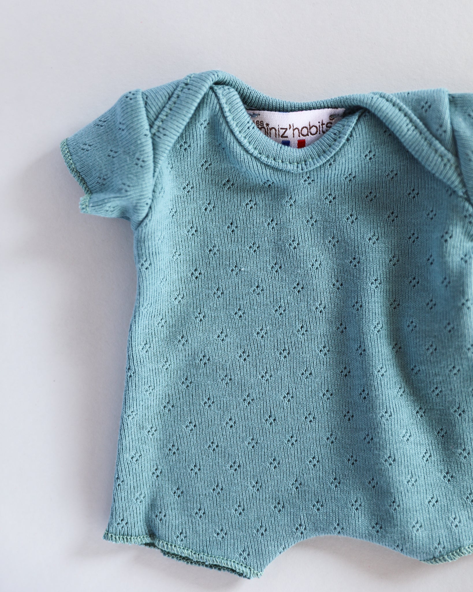 Minikane Doll Clothes | Soft Body Doll Cotton Romper (Blue) - Image 2
