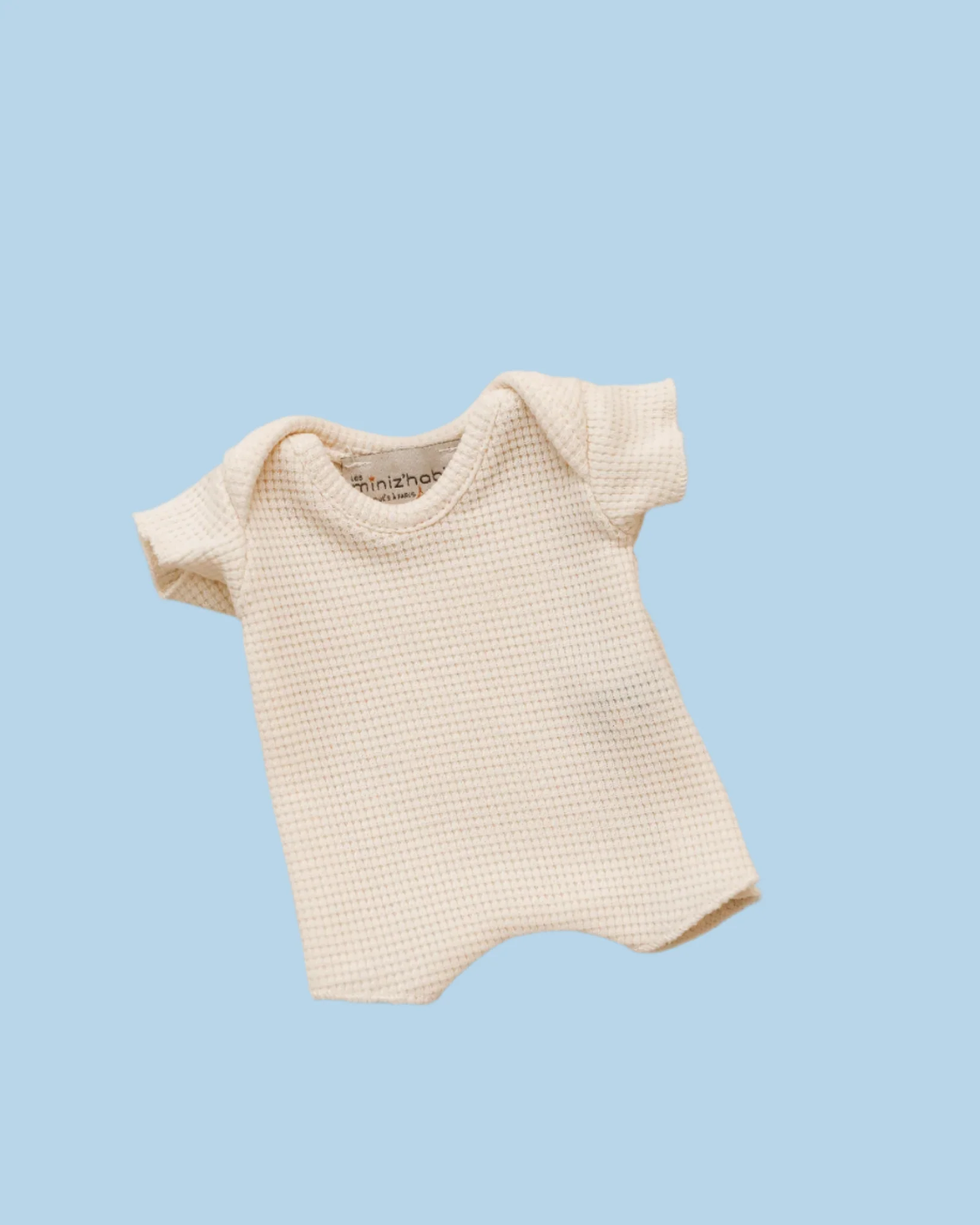 Minikane Doll Clothes | Soft Body Doll Cotton Romper - Ecru - Image 2