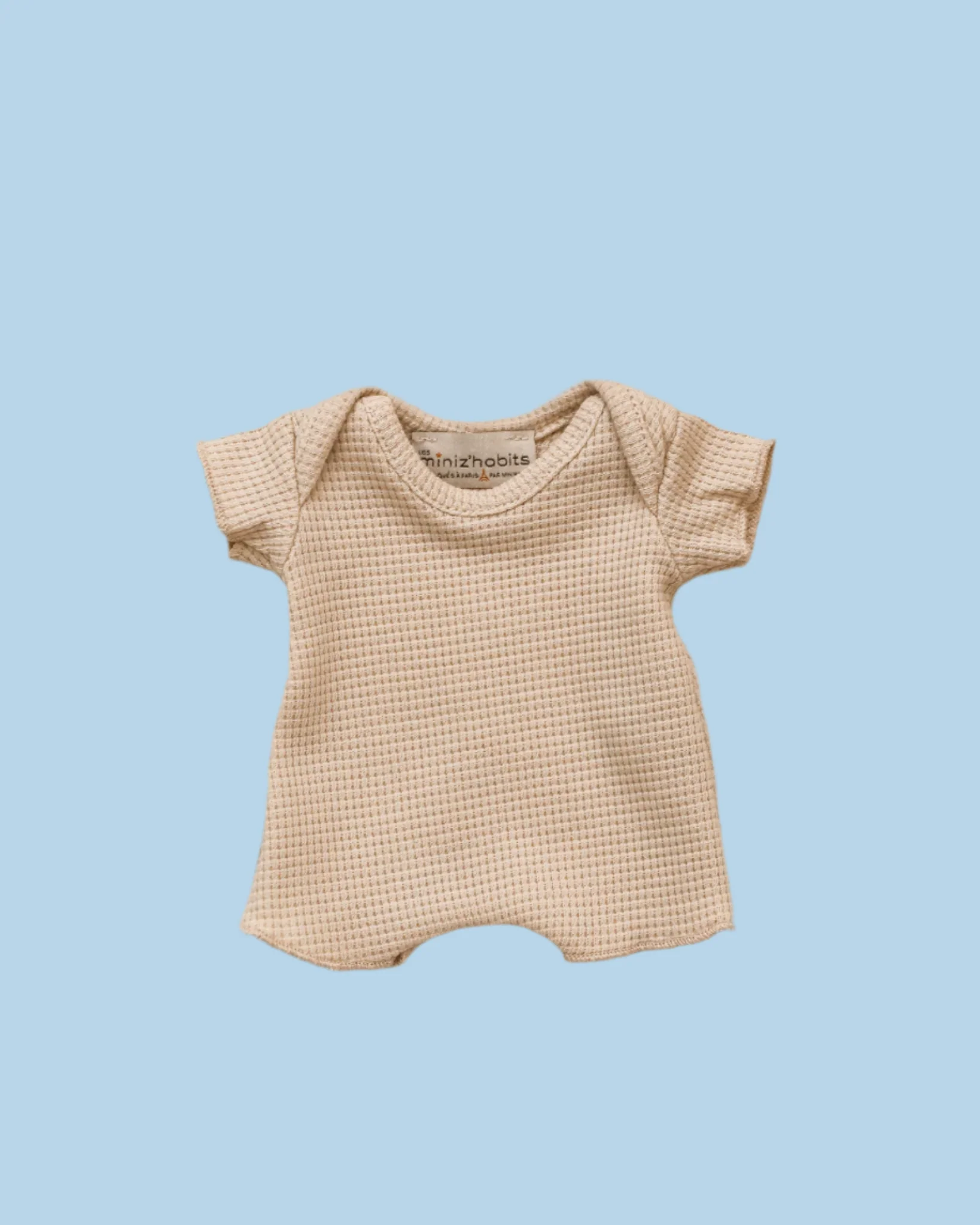 Minikane Doll Clothes | Soft Body Doll Cotton Romper - Linen - Image 2
