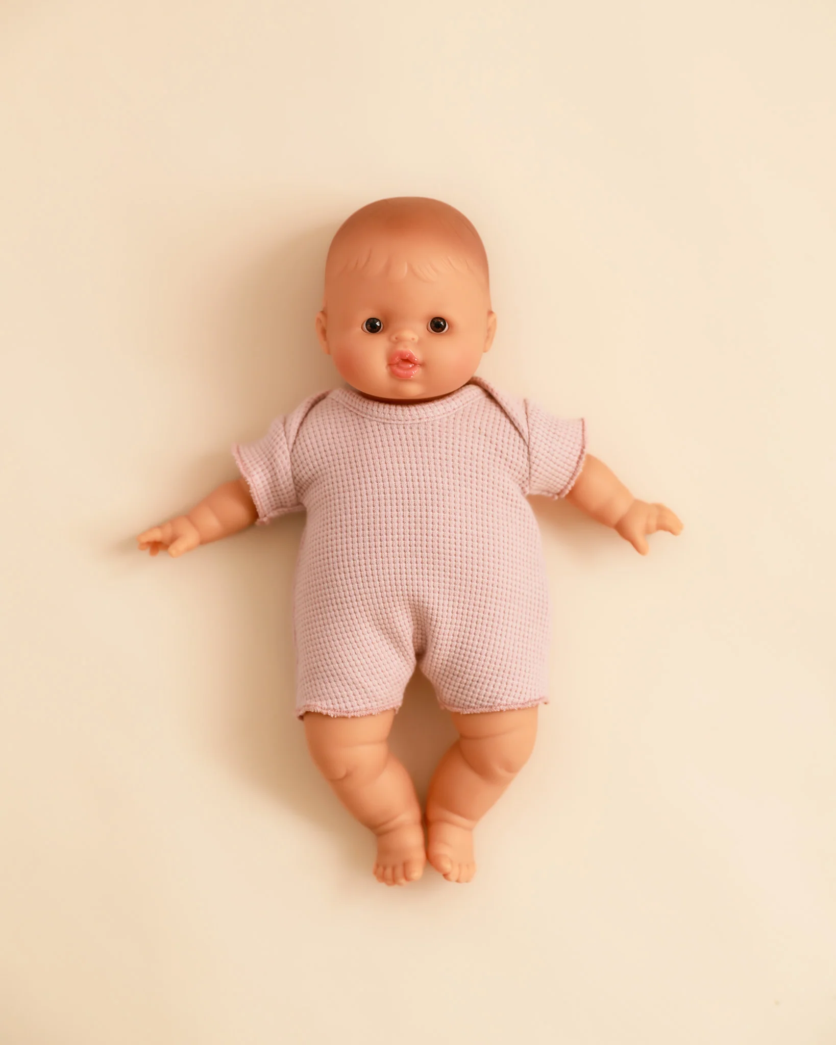 Minikane Doll Clothes | Soft Body Doll Cotton Romper - Petal - Image 2