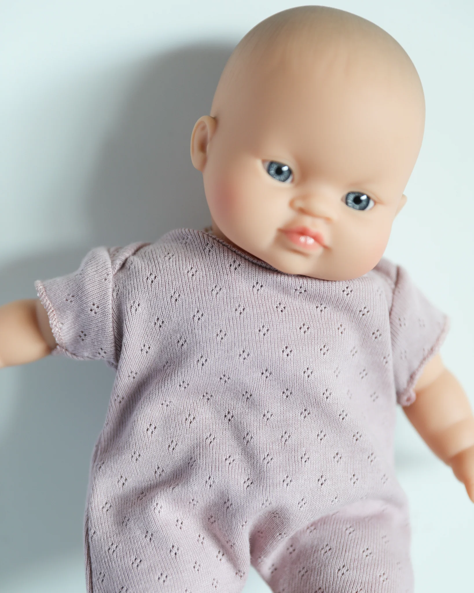 Minikane Doll Clothes | Soft Body Doll Cotton Romper (Pink) - Image 4