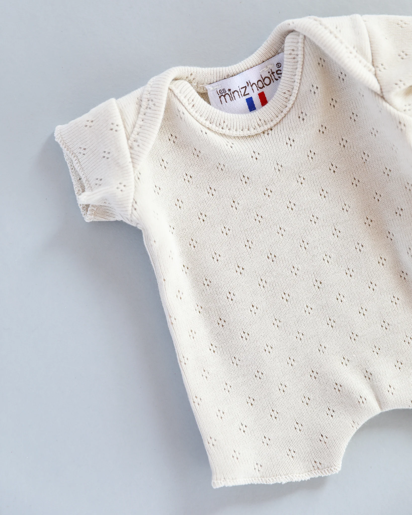 Minikane Doll Clothes | Soft Body Doll Cotton Romper (White) - Image 2