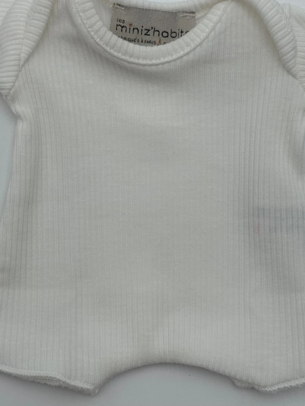 Minikane Doll Clothes | Soft Body Doll Cotton Romper - White (11" dolls) - Image 3
