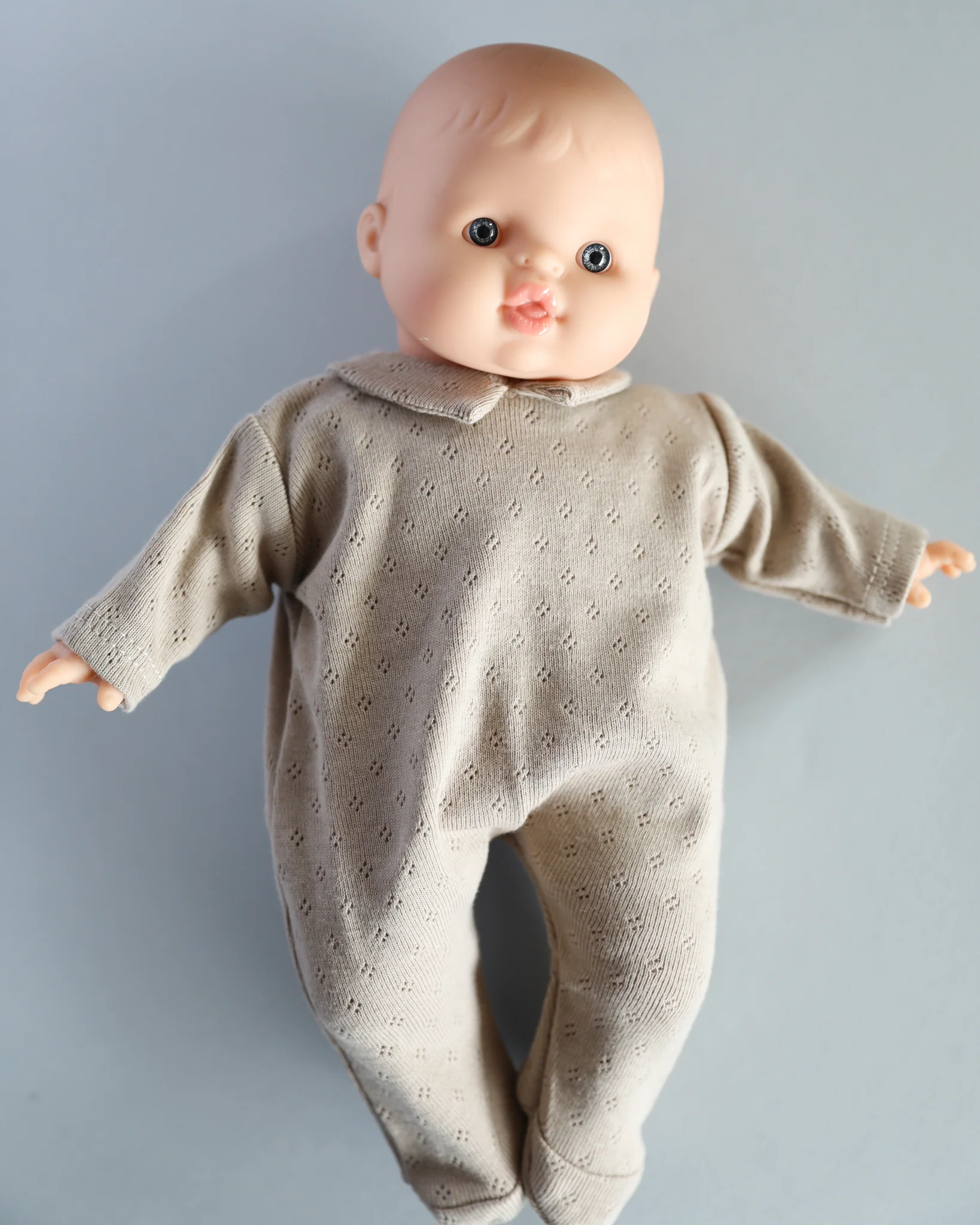 Minikane Doll Clothes | Soft Body Doll One-Piece Outfit (Beige) - Image 3