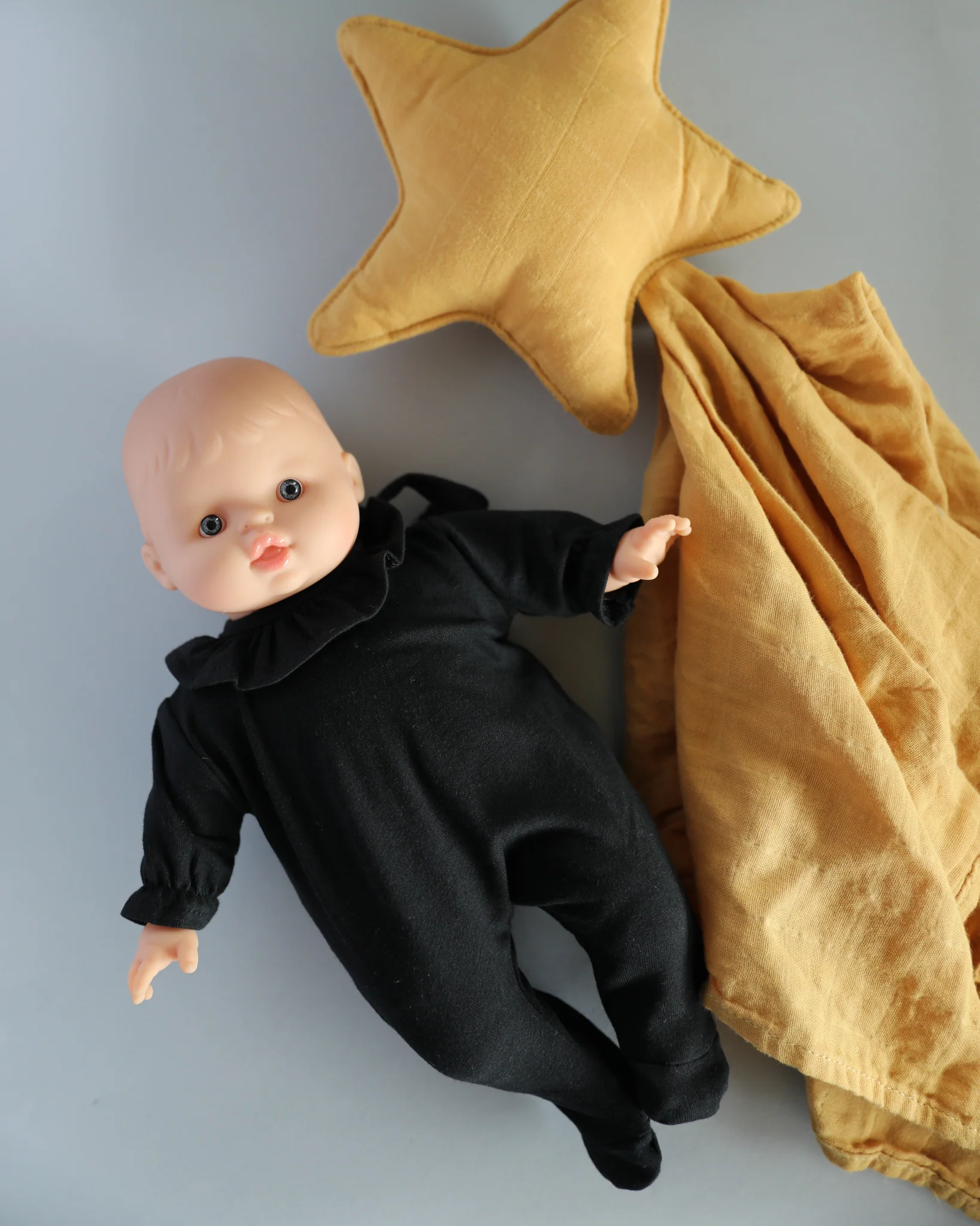 Minikane Doll Clothes | Soft Body Doll One-Piece Outfit (Black) - Image 2