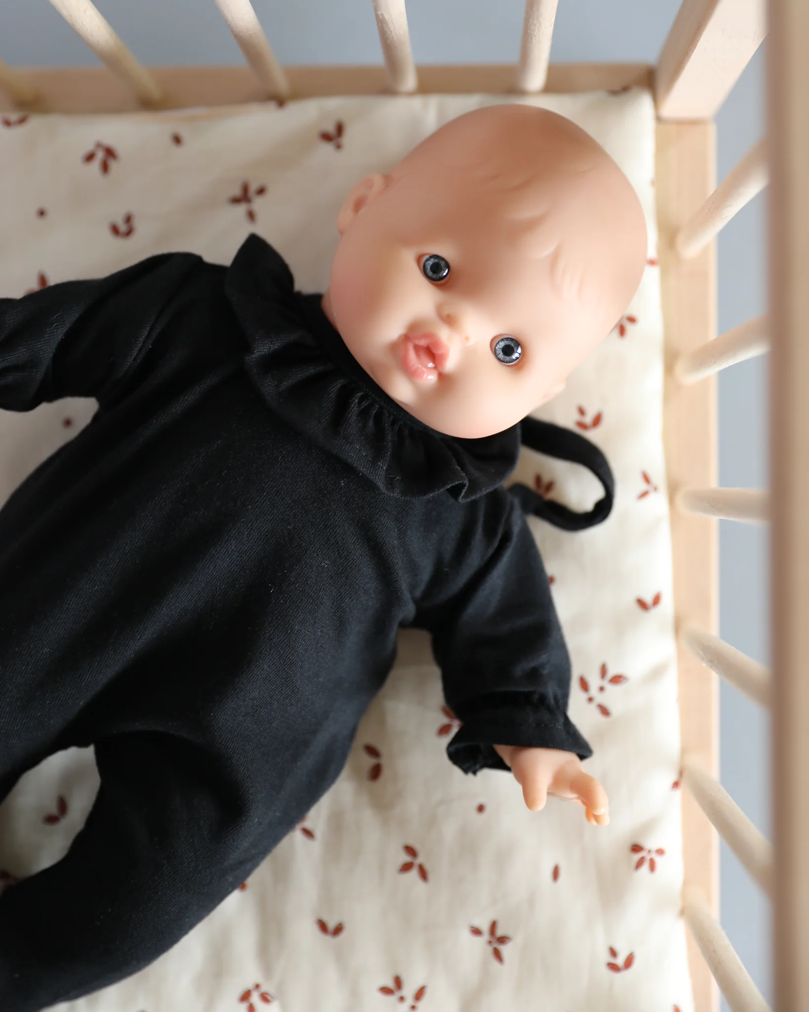 Minikane Doll Clothes | Soft Body Doll One-Piece Outfit (Black) - Image 3
