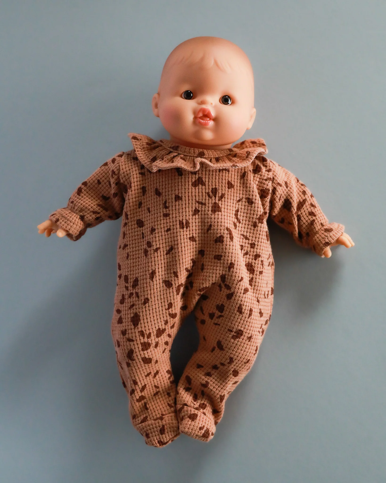 Minikane Doll Clothes | Soft Body Doll Bodysuit - Brown Pebbles - Image 4