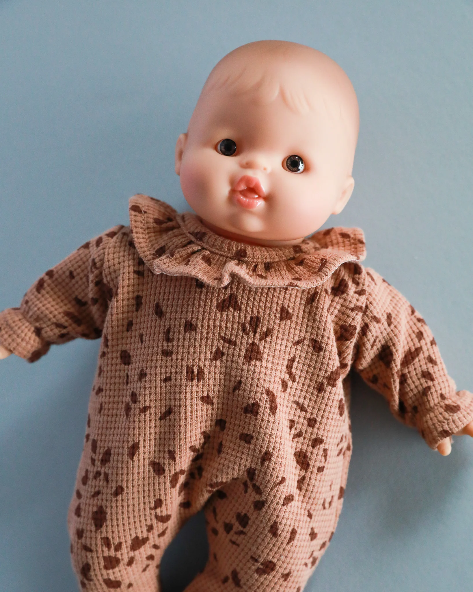 Minikane Doll Clothes | Soft Body Doll Bodysuit - Brown Pebbles - Image 5