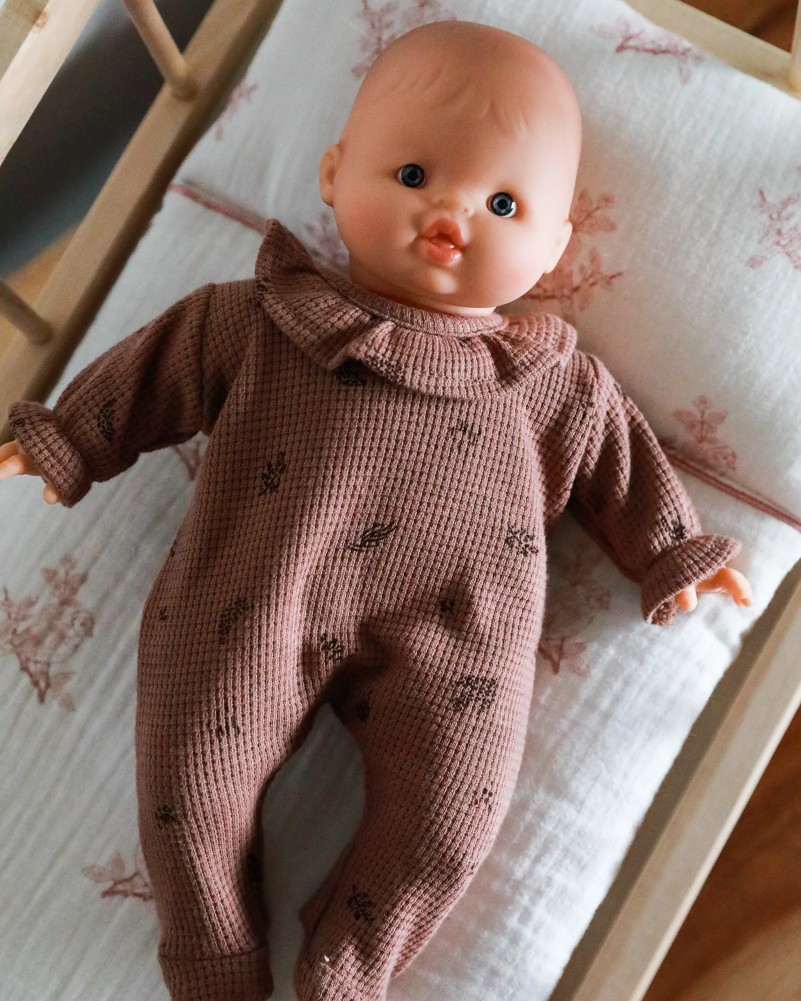 Minikane Doll Clothes | Soft Body Doll Bodysuit - Chestnut - Image 6