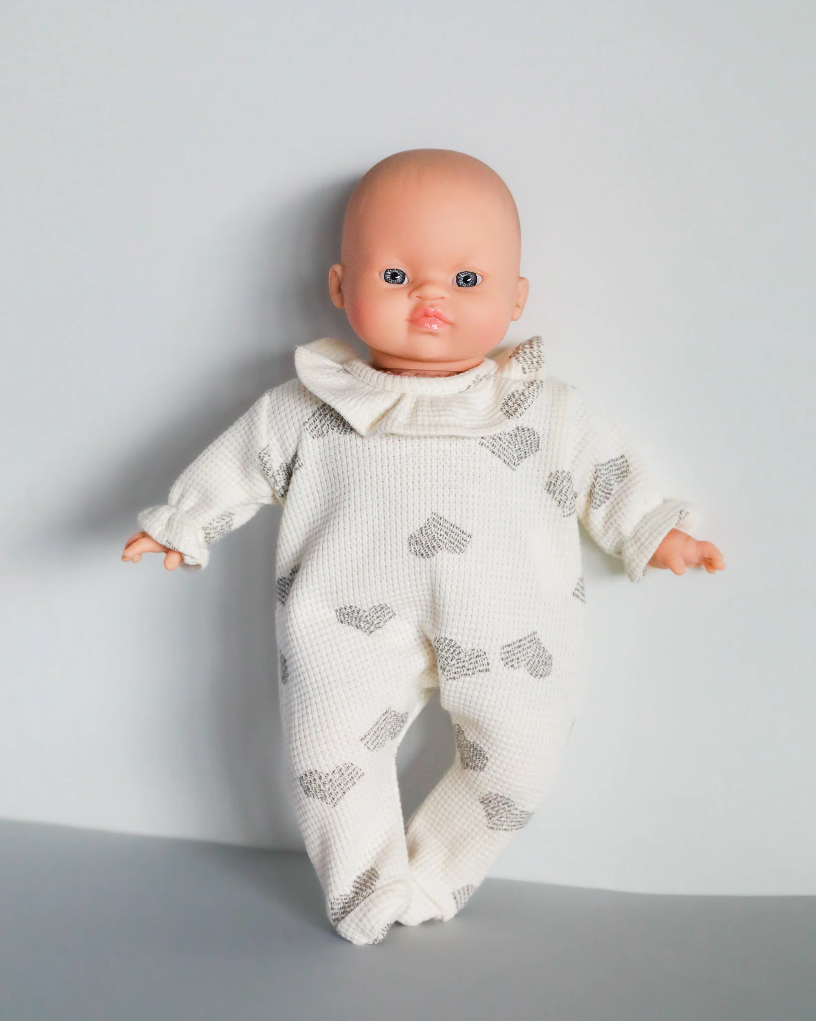 Minikane Doll Clothes | Soft Body Doll Bodysuit - Hearts - Image 2