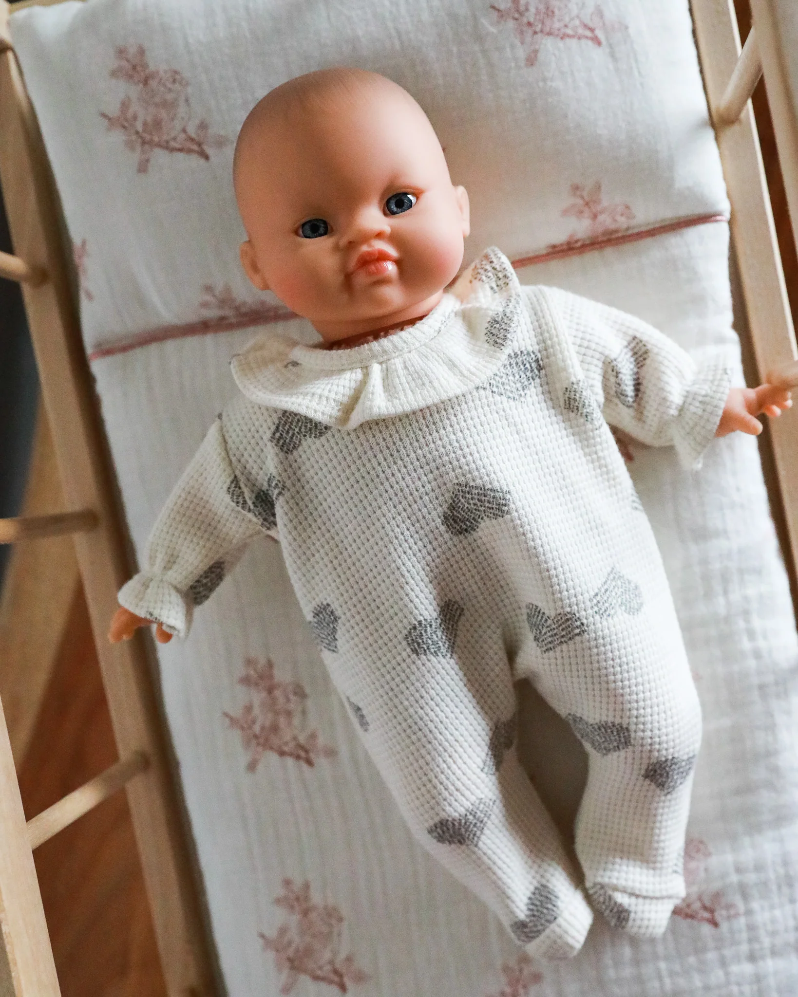 Minikane Doll Clothes | Soft Body Doll Bodysuit - Hearts - Image 3