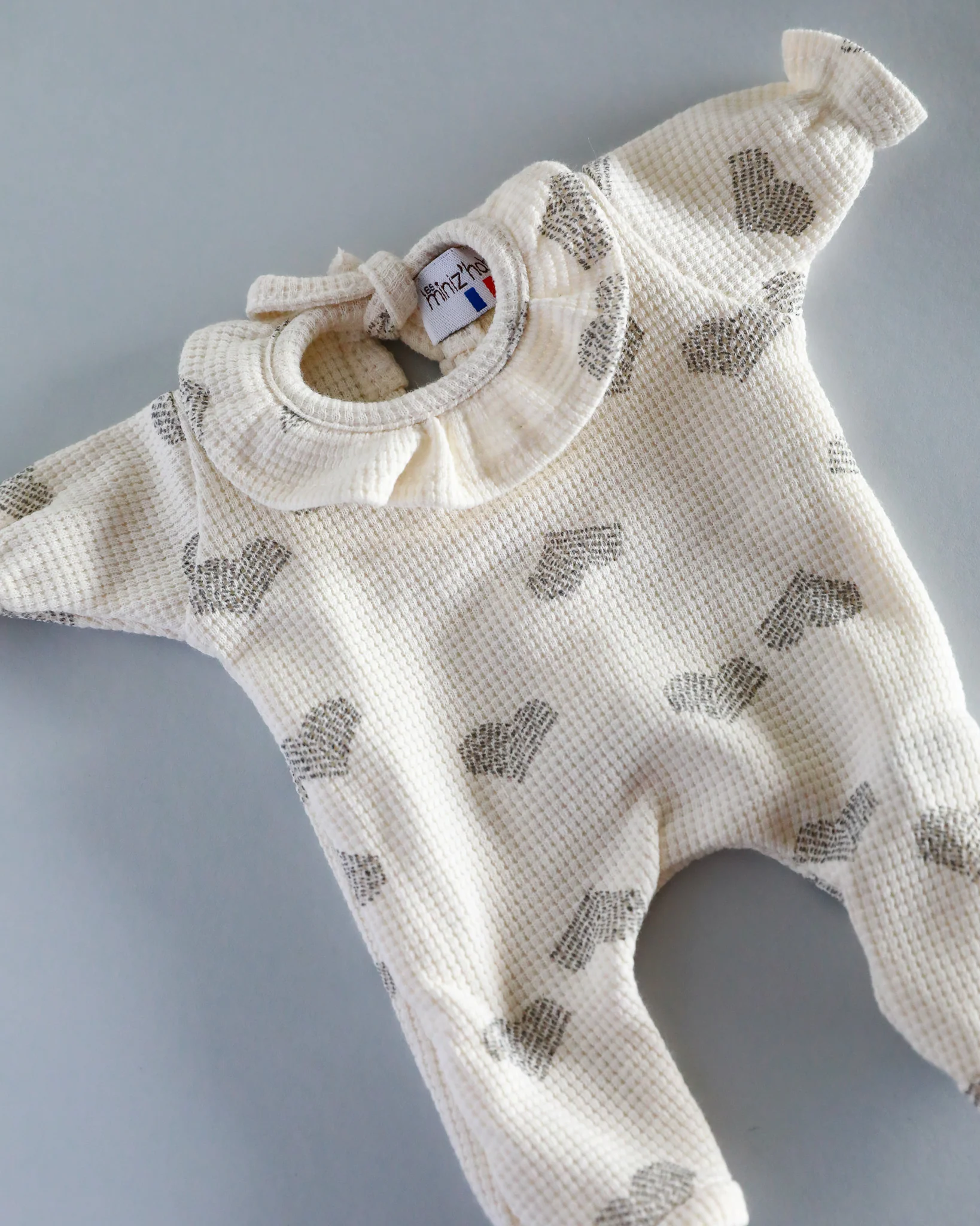 Minikane Doll Clothes | Soft Body Doll Bodysuit - Hearts - Image 4