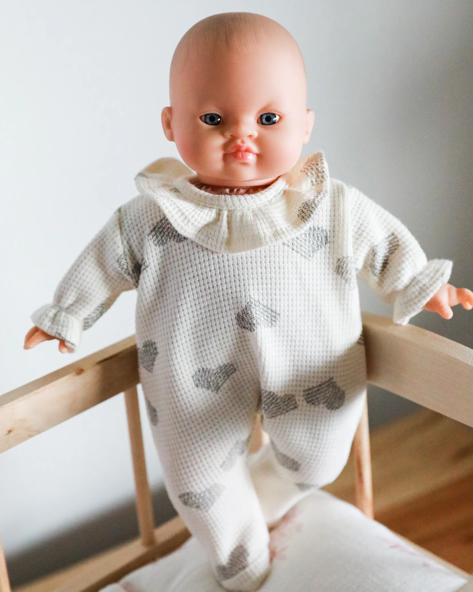 Minikane Doll Clothes | Soft Body Doll Bodysuit - Hearts - Image 6