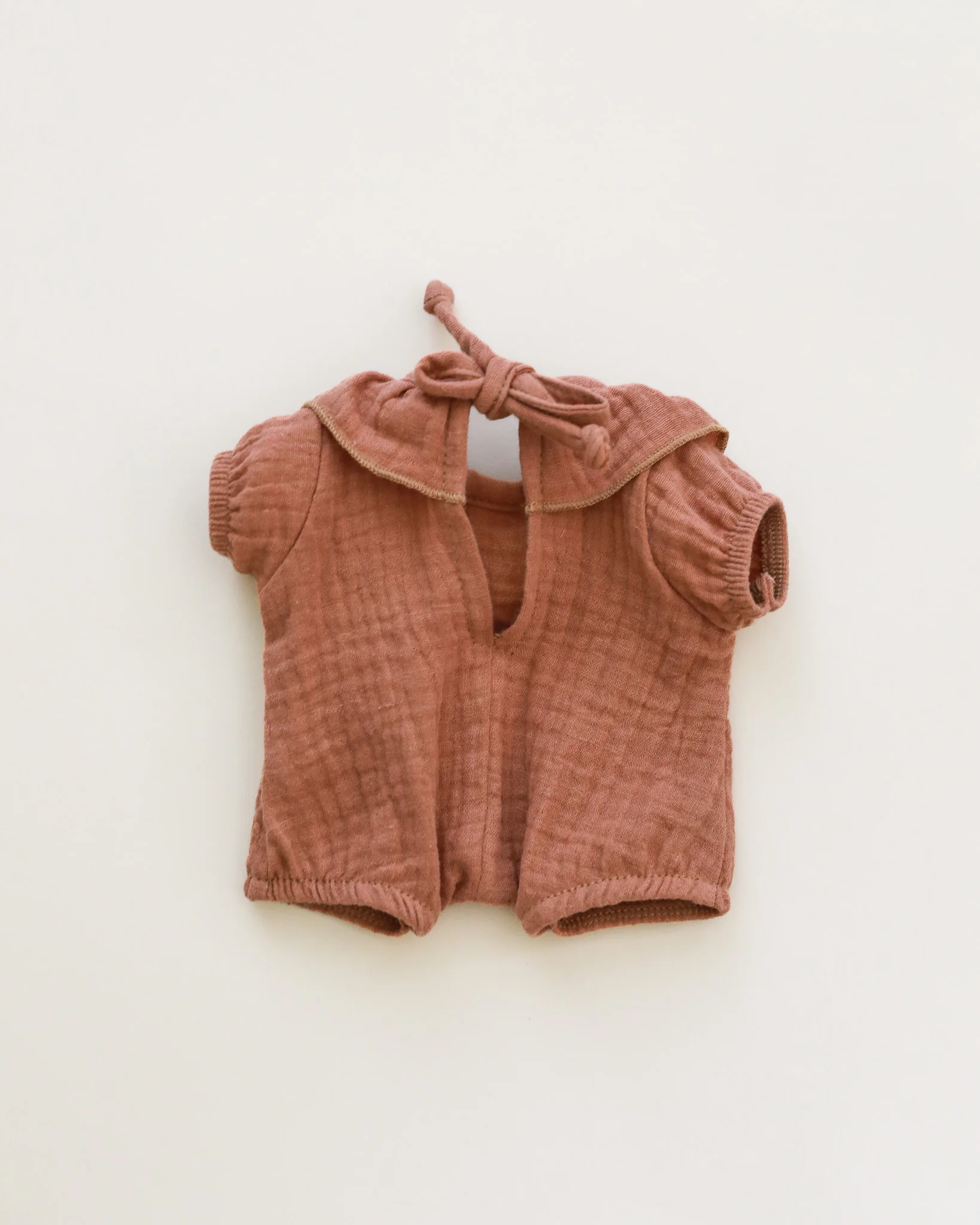 Minikane Doll Clothes | Soft Body Doll Romper - Brown - Image 3