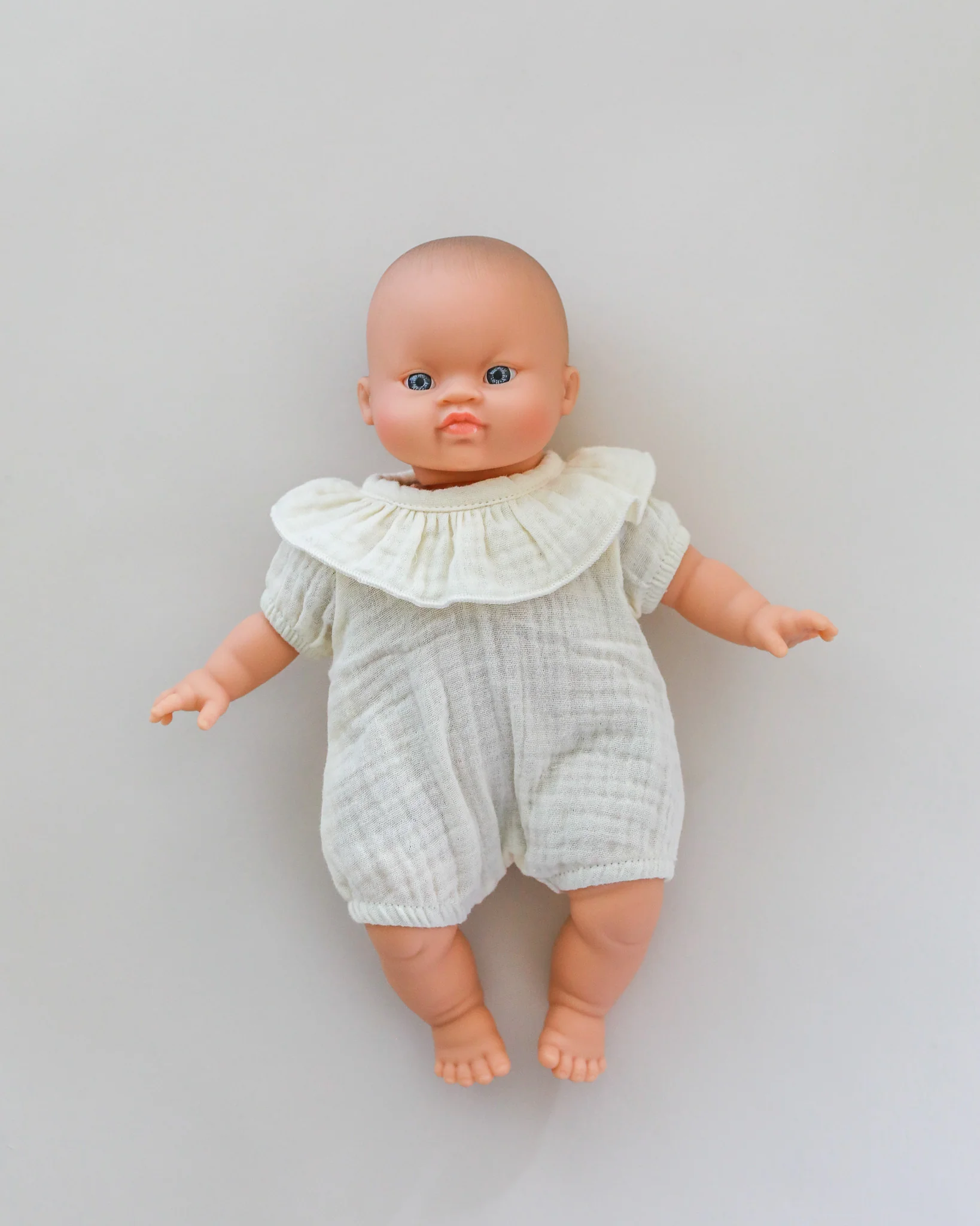 Minikane Doll Clothes | Soft Body Doll Romper - Off White - Image 2