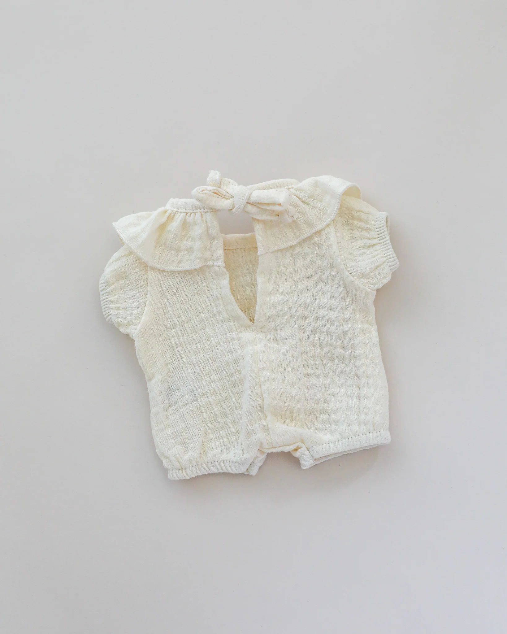 Minikane Doll Clothes | Soft Body Doll Romper - Off White - Image 4