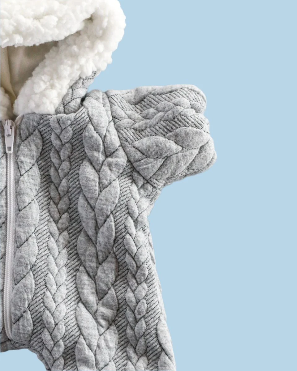 Minikane Doll Clothes | Soft Body Doll Snowsuit - Grey - Image 3