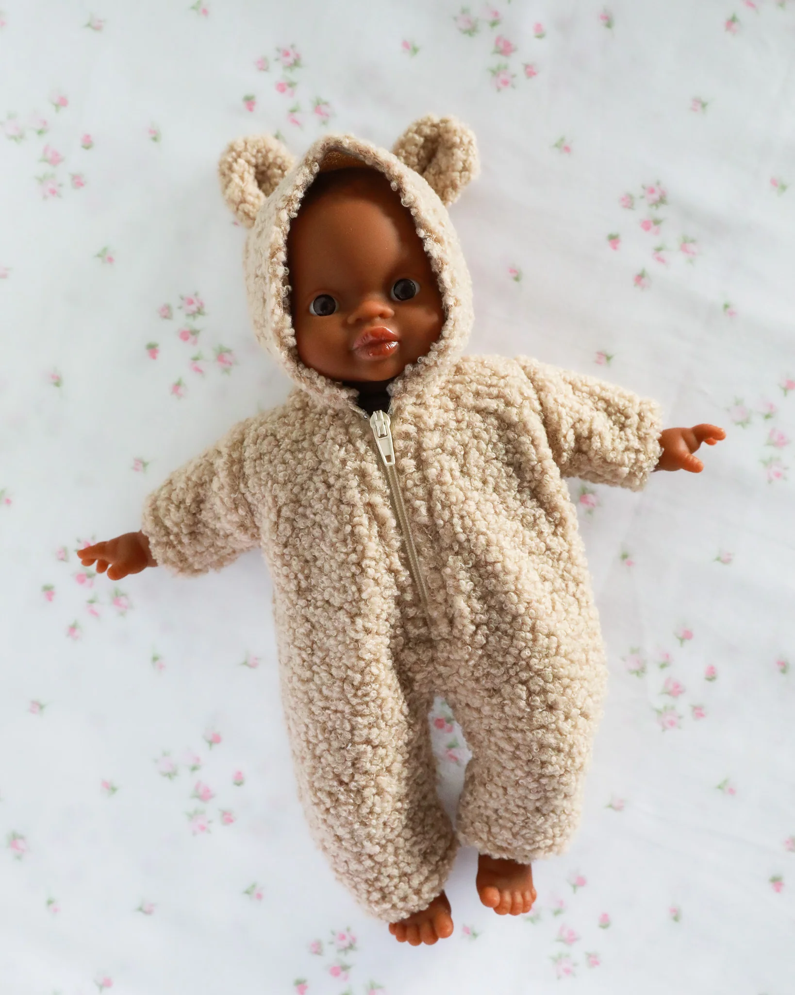 Minikane Doll Clothes | Soft Body Doll Winnie Jumpsuit (Brown) - Image 9