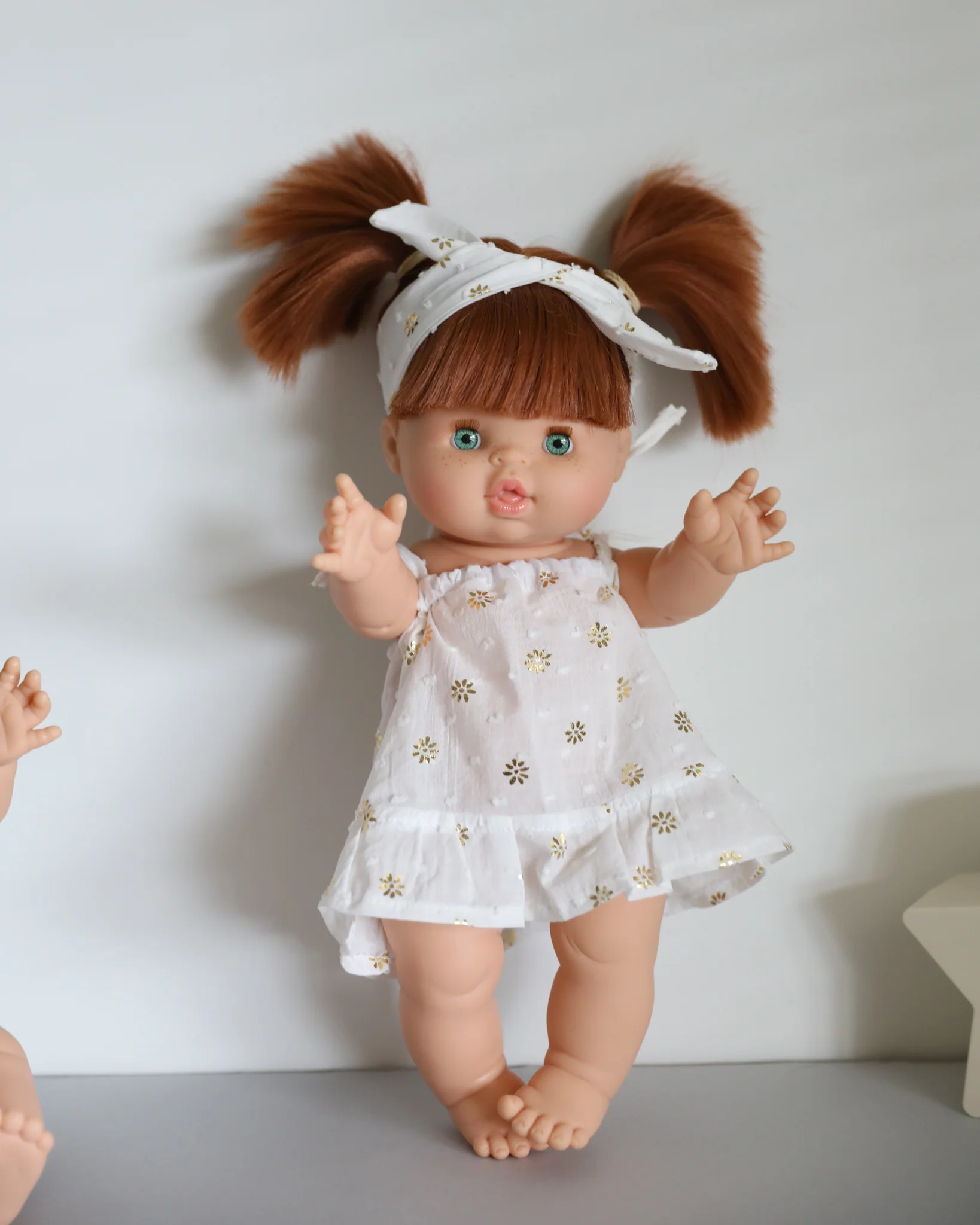 Minikane Doll Clothes | White Summer Dress with Headband - Image 4