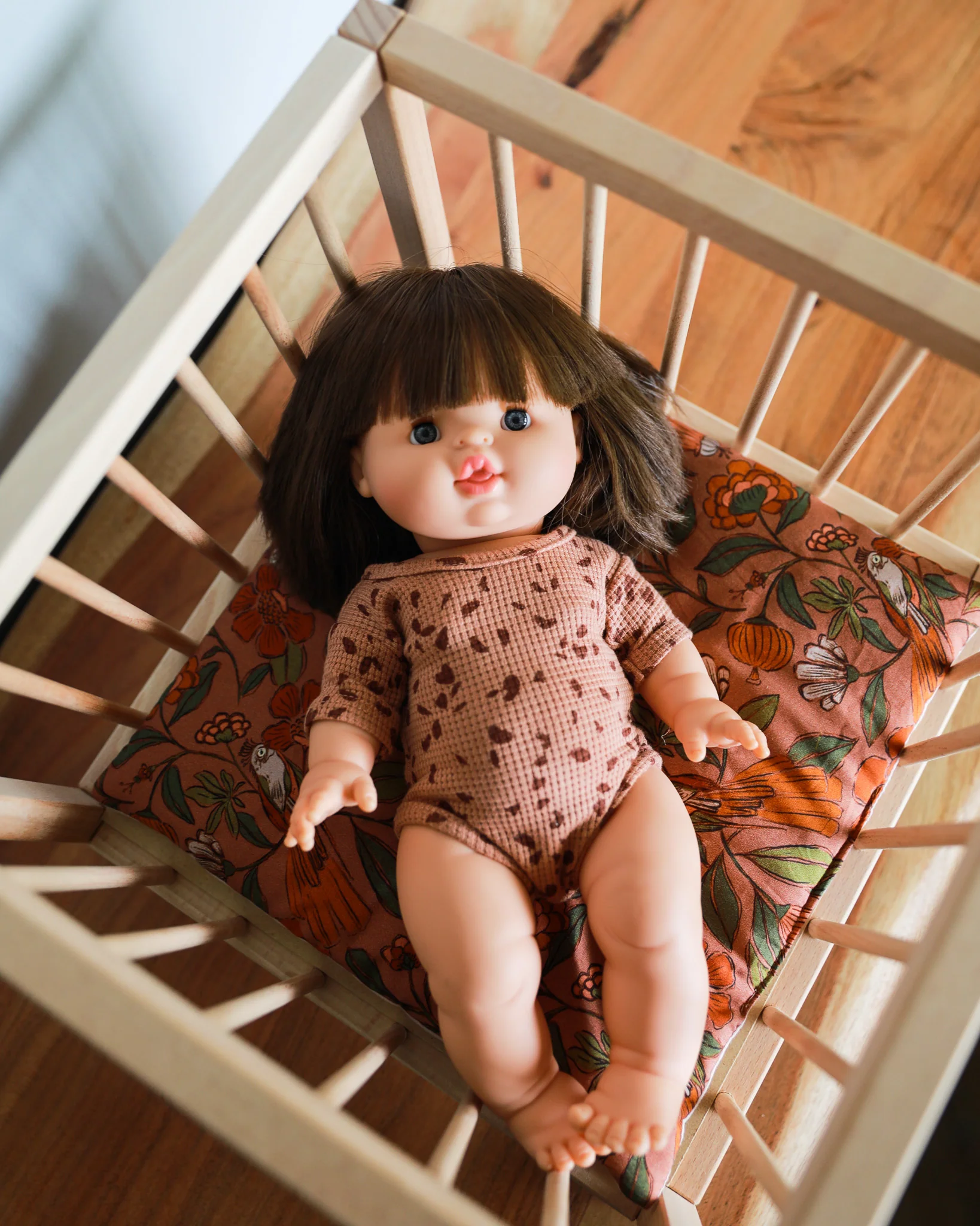 Minikane Doll Furniture | Baby Doll Playpen - Birds & Flowers - Image 3