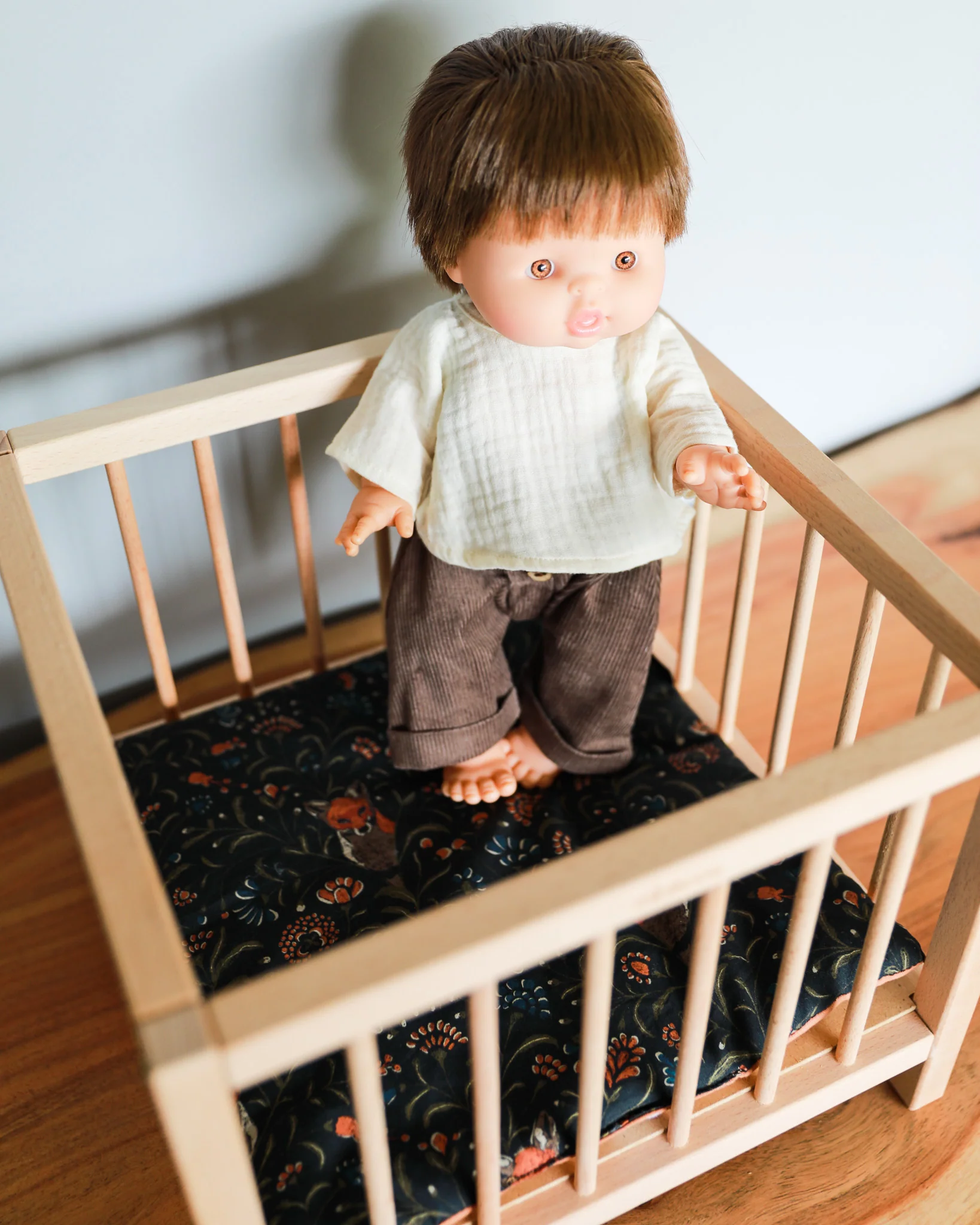 Minikane Doll Furniture | Baby Doll Playpen - Fox Print - Image 2