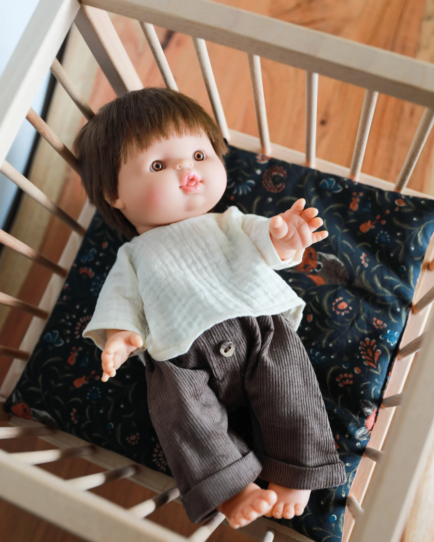 Minikane Doll Furniture | Baby Doll Playpen - Fox Print - Image 3