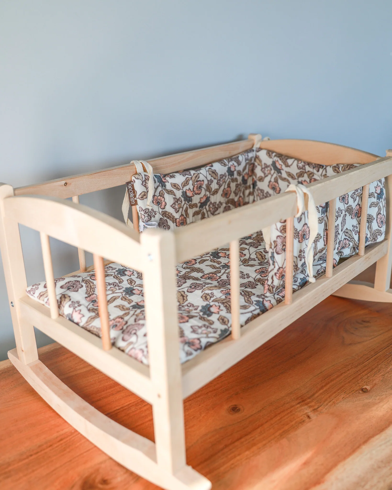 Minikane Doll Furniture | Doll Cradle Bed - Floral - Image 2