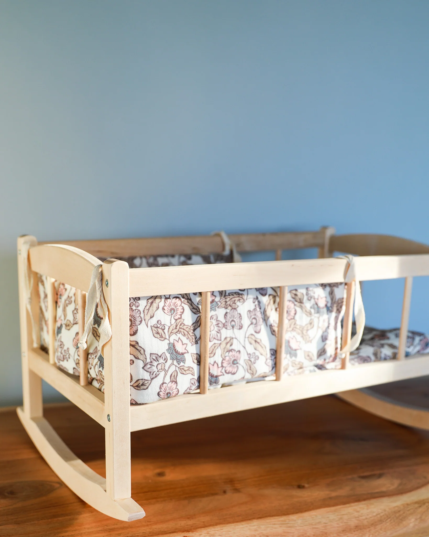 Minikane Doll Furniture | Doll Cradle Bed - Floral - Image 4