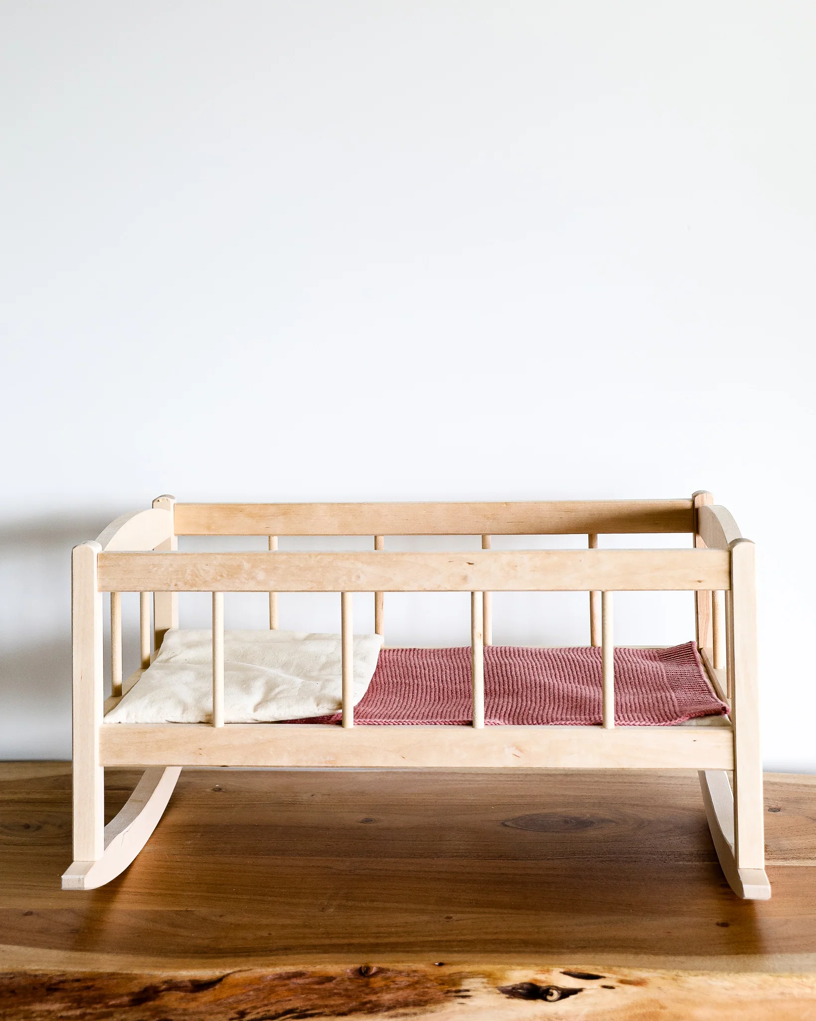 Minikane Doll Furniture | Wooden Baby Doll Cradle Bed - Image 2