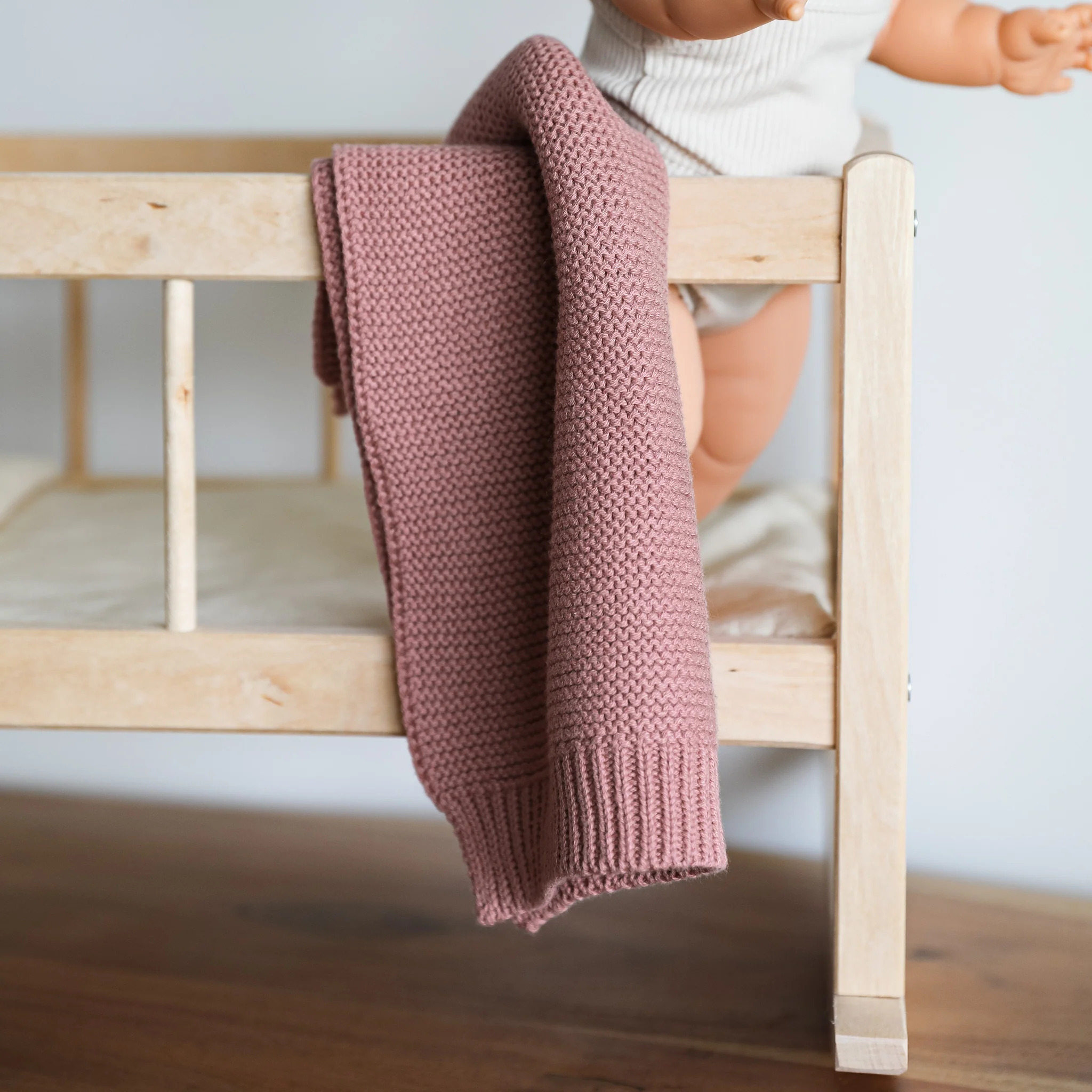 Minikane Doll Furniture | Wooden Baby Doll Cradle Bed - Image 6