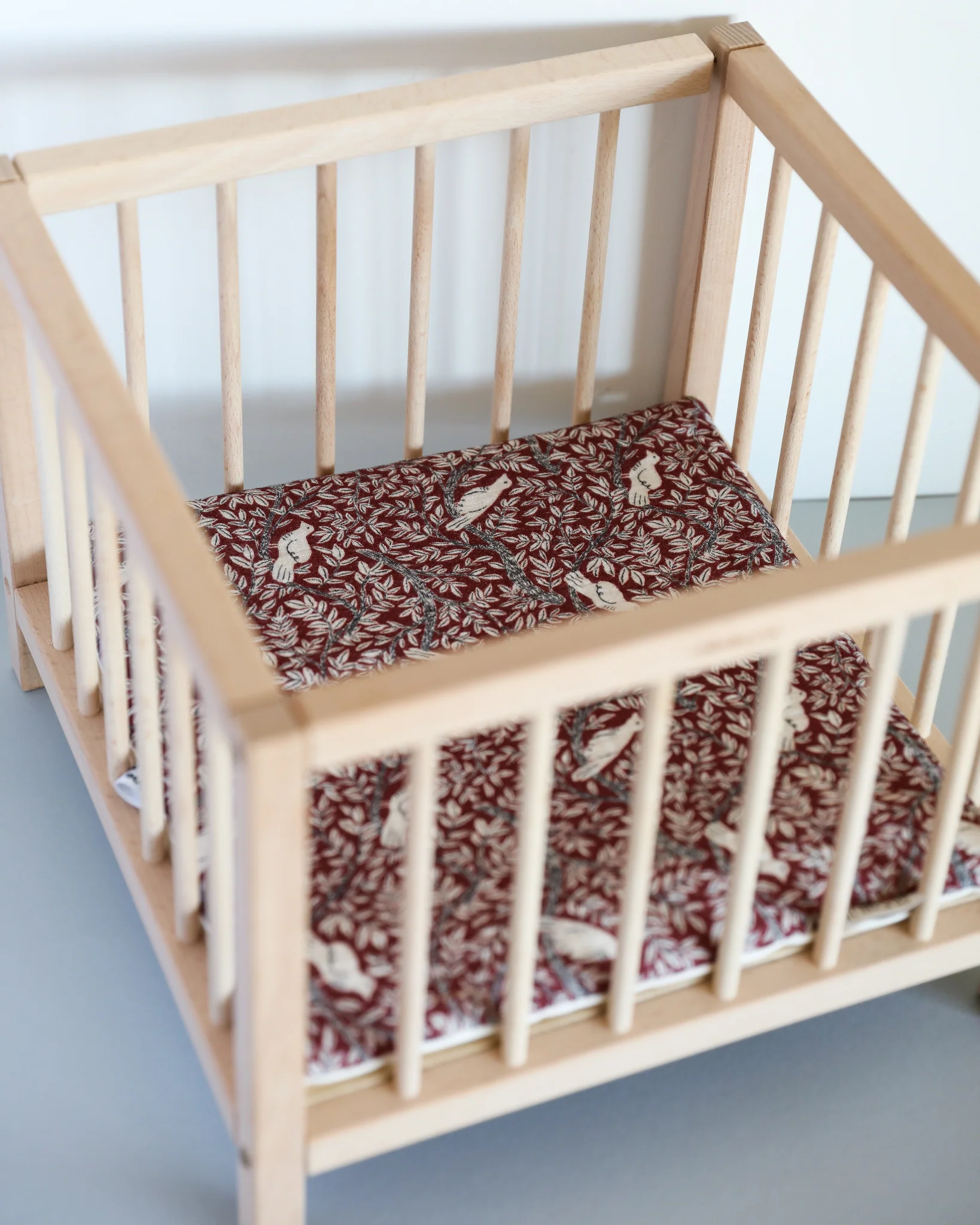 Minikane Doll Furniture | Baby Doll Playpen - Bird Print - Image 2