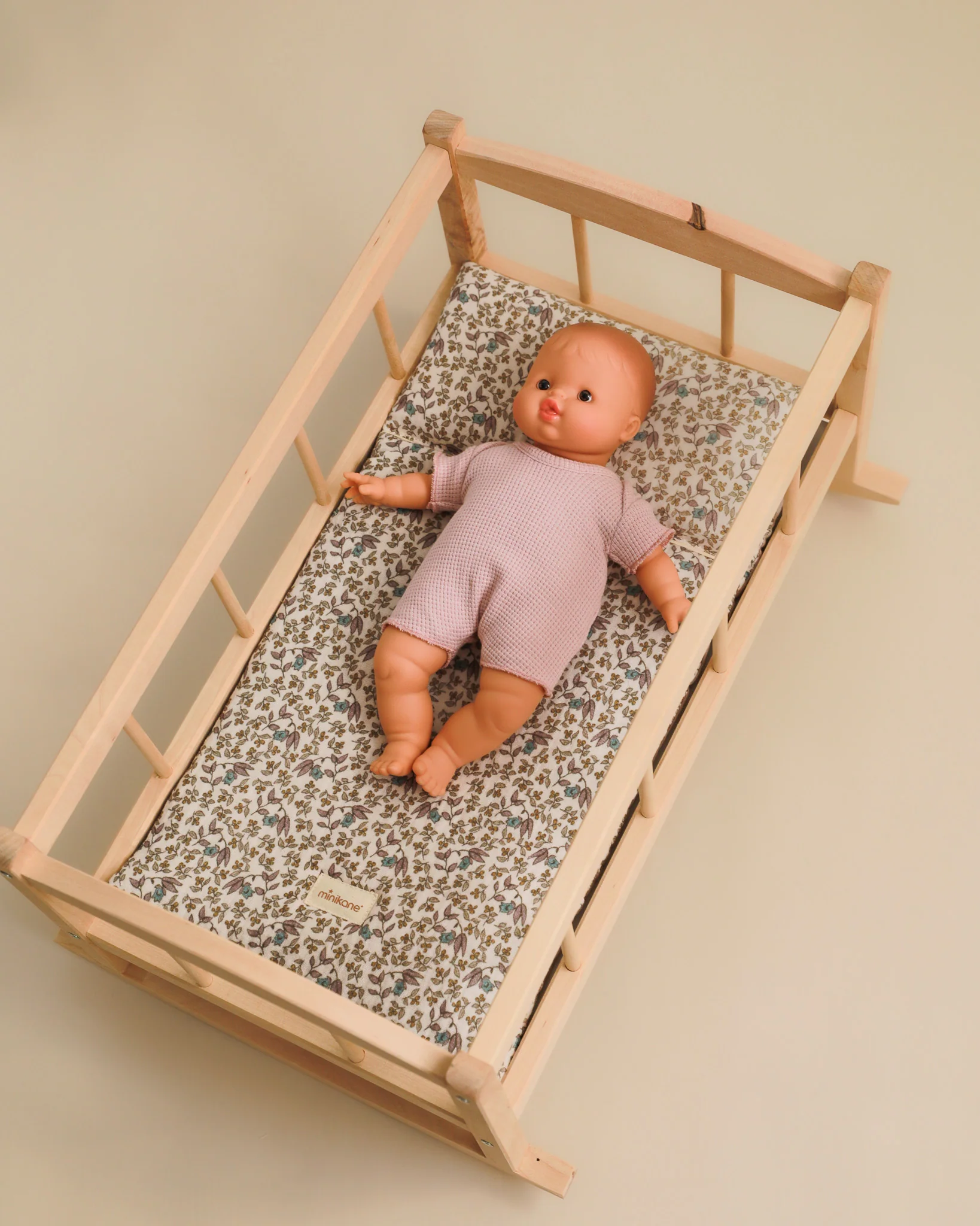 Minikane Doll Furniture | Wooden Doll Cradle Bed - Tinkerbell - Image 3