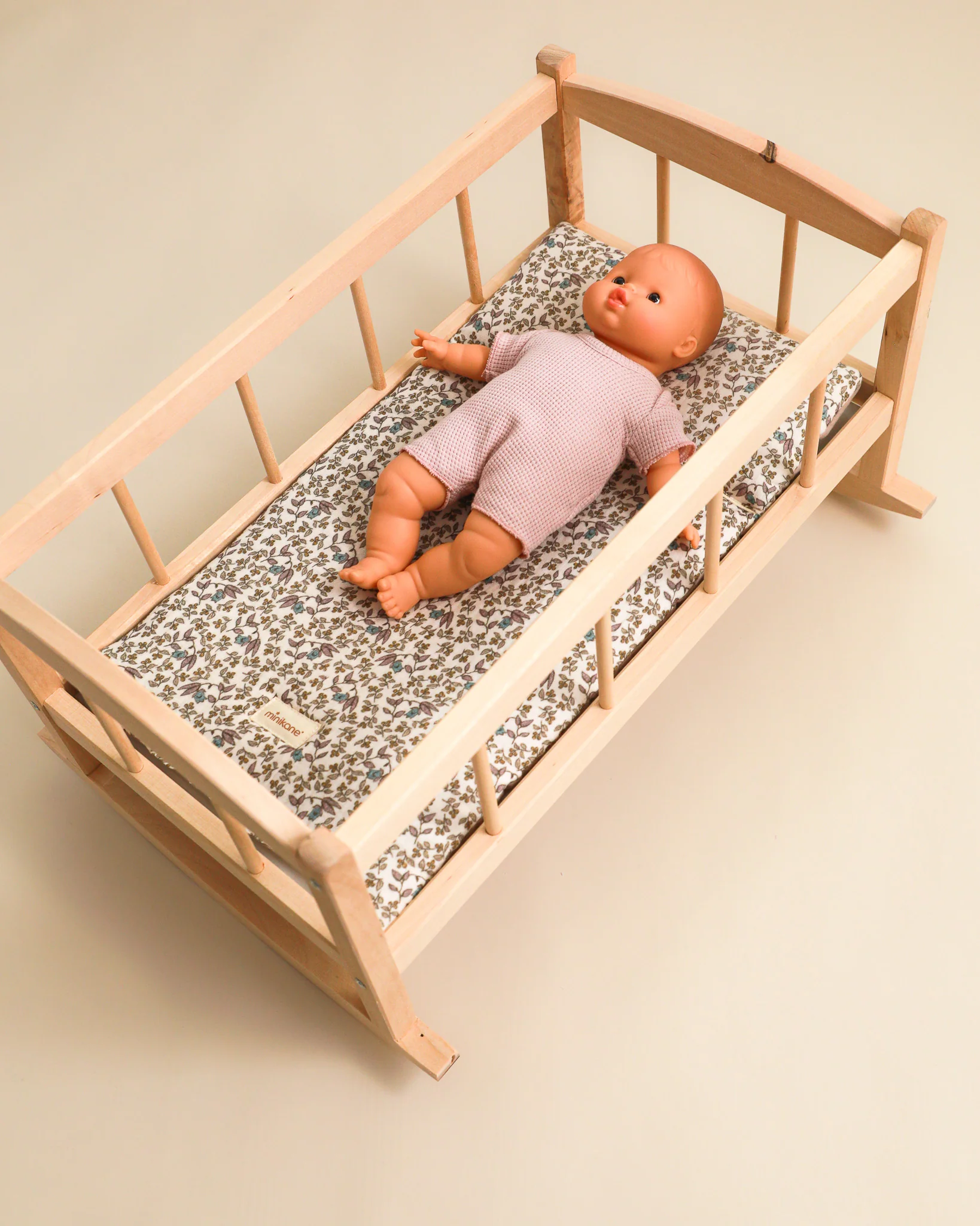 Minikane Doll Furniture | Wooden Doll Cradle Bed - Tinkerbell - Image 4