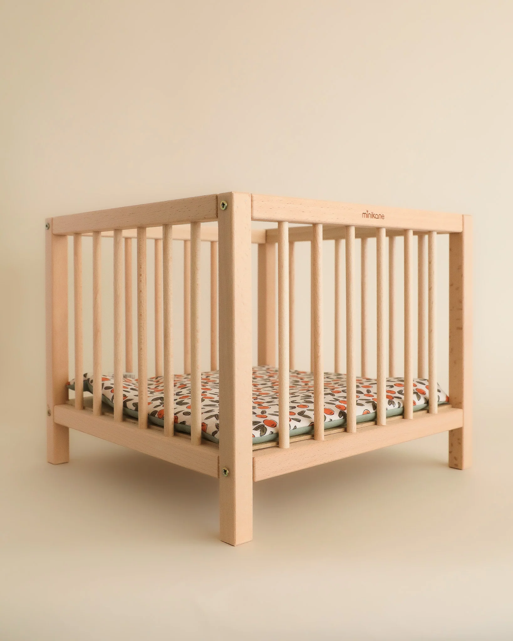 Minikane Doll Furniture | Wooden Doll Playpen - Orange - Image 2