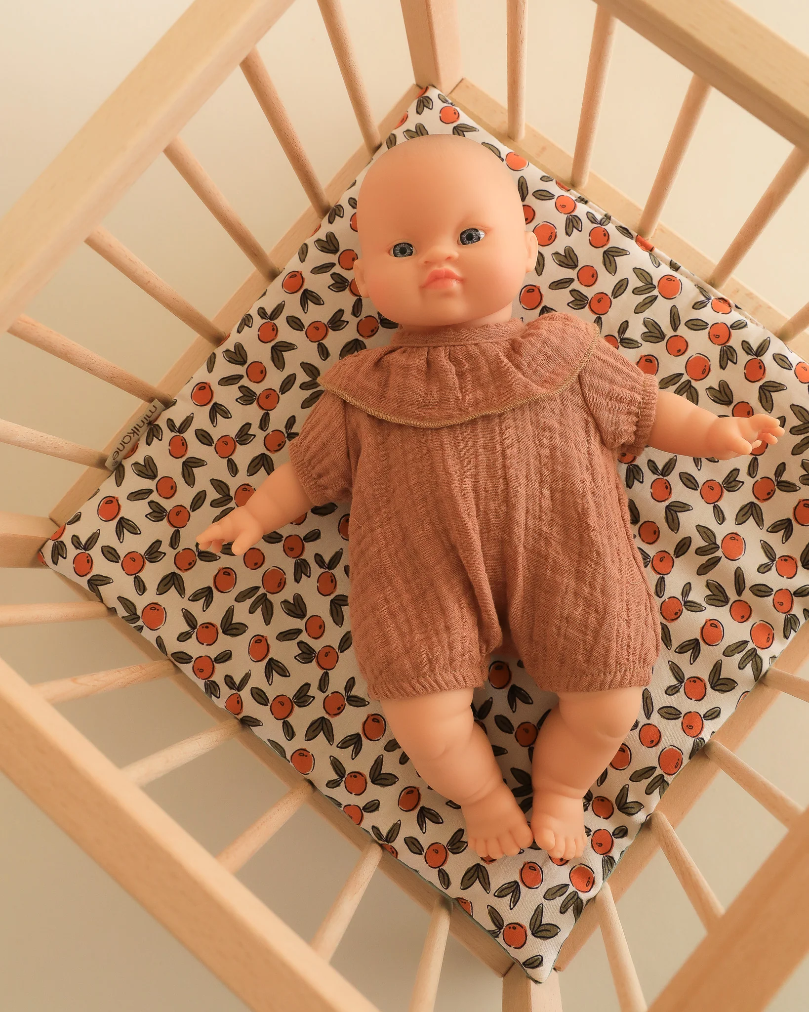 Minikane Doll Furniture | Wooden Doll Playpen - Orange - Image 5