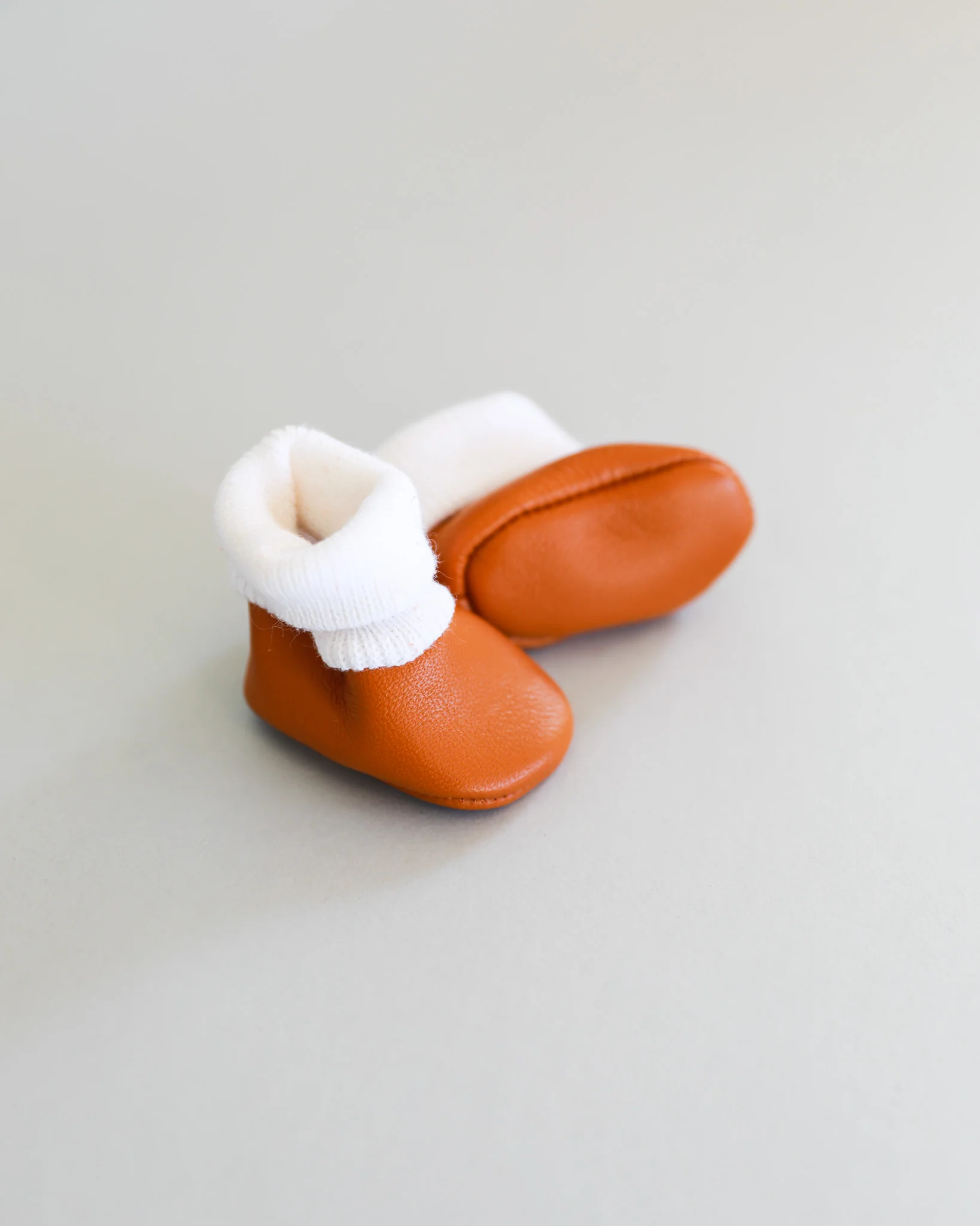 Minikane Doll Shoes | Doll Slipper Socks - Brown - Image 2