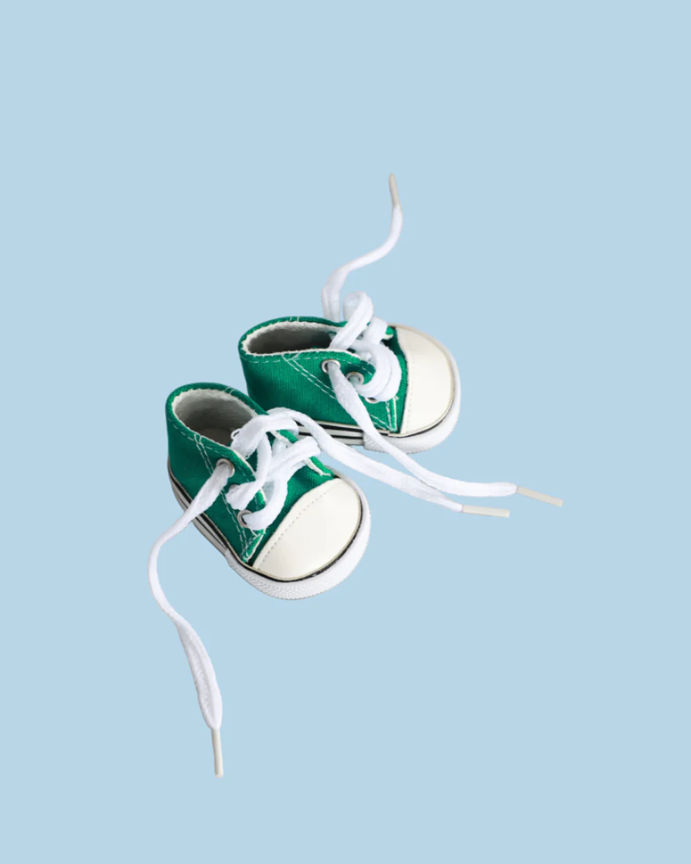 Minikane Doll Shoes | Doll Sneakers - Emerald Green (13" dolls) - Image 3