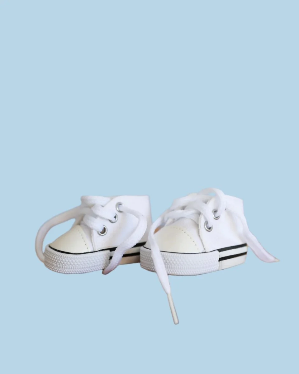 Minikane Doll Shoes | Doll Sneakers - White - Image 3
