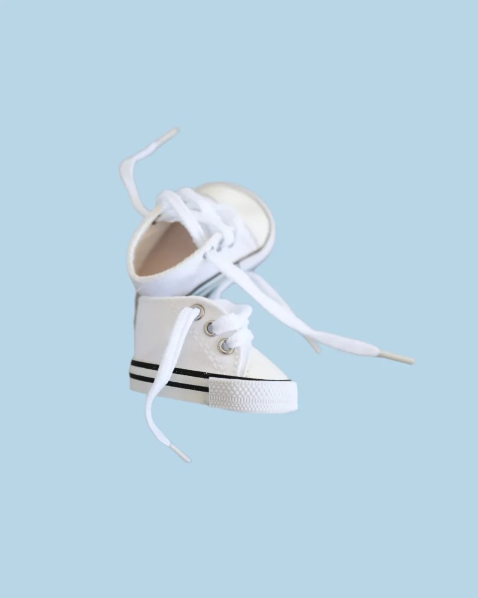 Minikane Doll Shoes | Doll Sneakers - White - Image 4